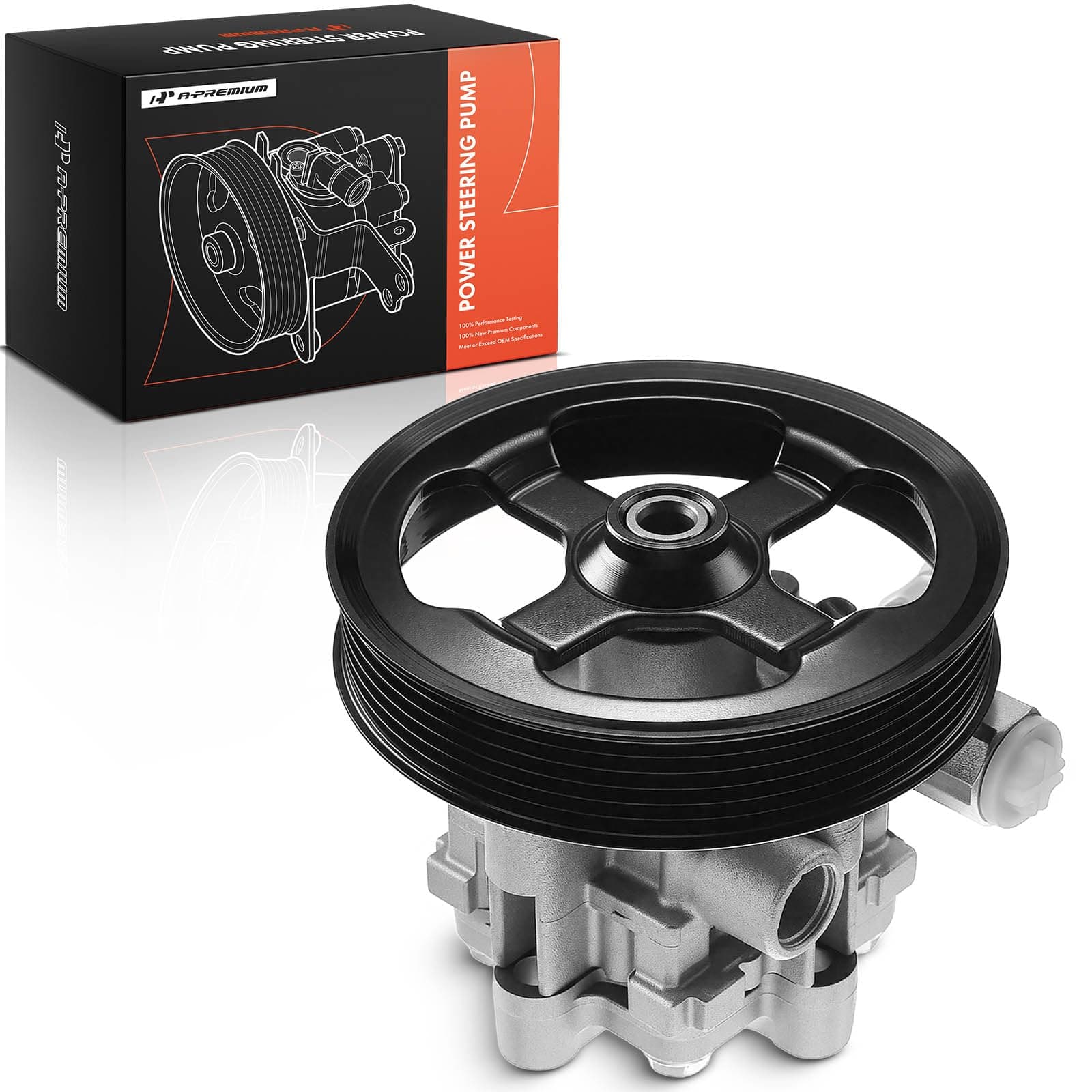 A-Premium Power Steering Pump with Pulley Replacement for Dodge Caliber 2007-2012 Jeep Compass Patriot 2007-2017