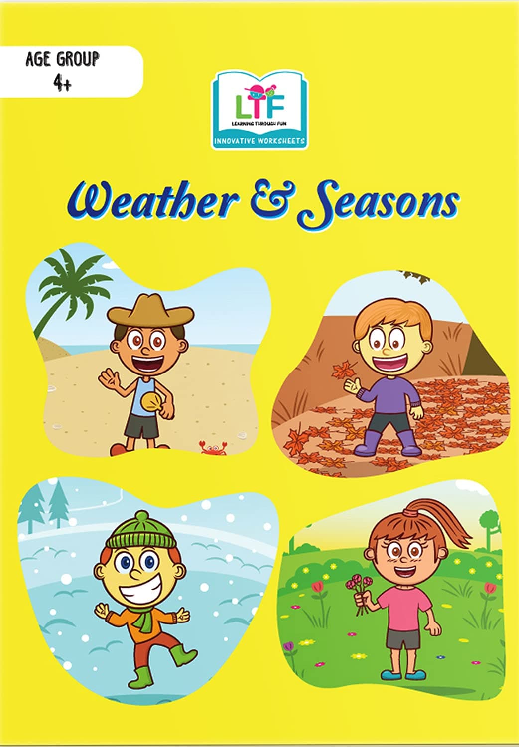 Learning Through Fun Weather & Seasons Book For Early Learning Brain Development Kids Activity Book,Homeschooling,UKG,Grade 1 & 2, For 4-7 Years Old Kids