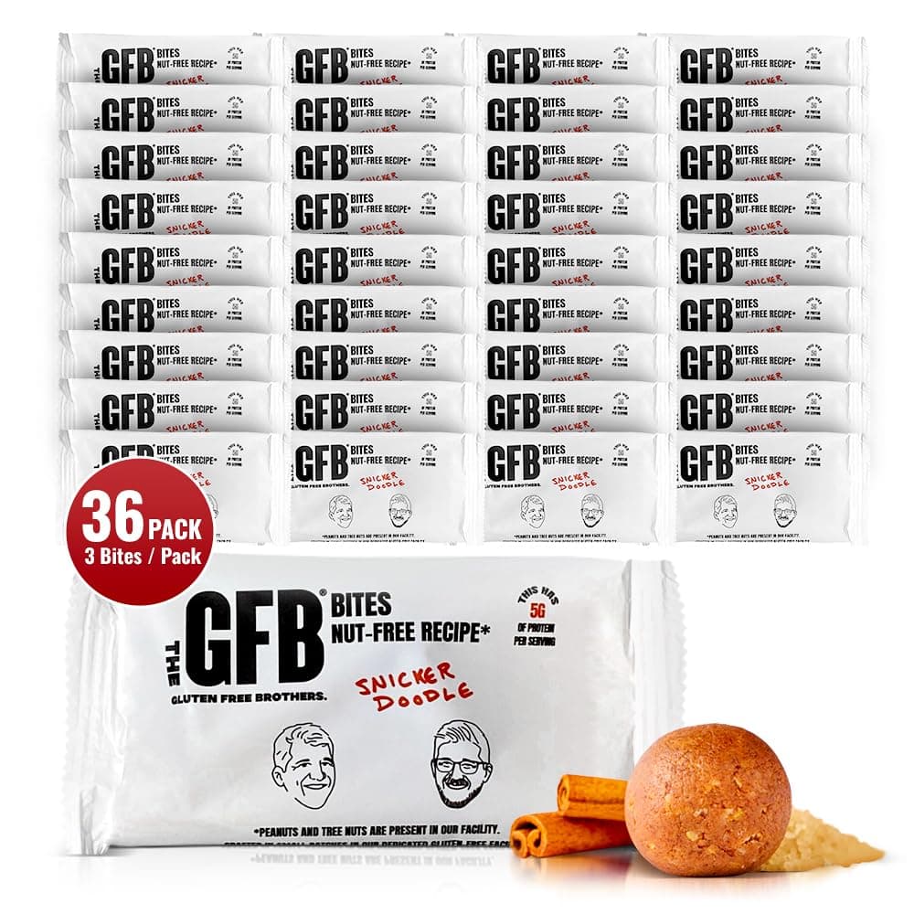 The GFB Snickerdoodle Cookie Protein Bites - Allergen Friendly & Nut Free - Gluten Free, Plant Based, Non GMO, Sustainably Made – Ridiculously Tasty, Healthy, Protein Energy Balls, 0.8 Oz (36 Count)