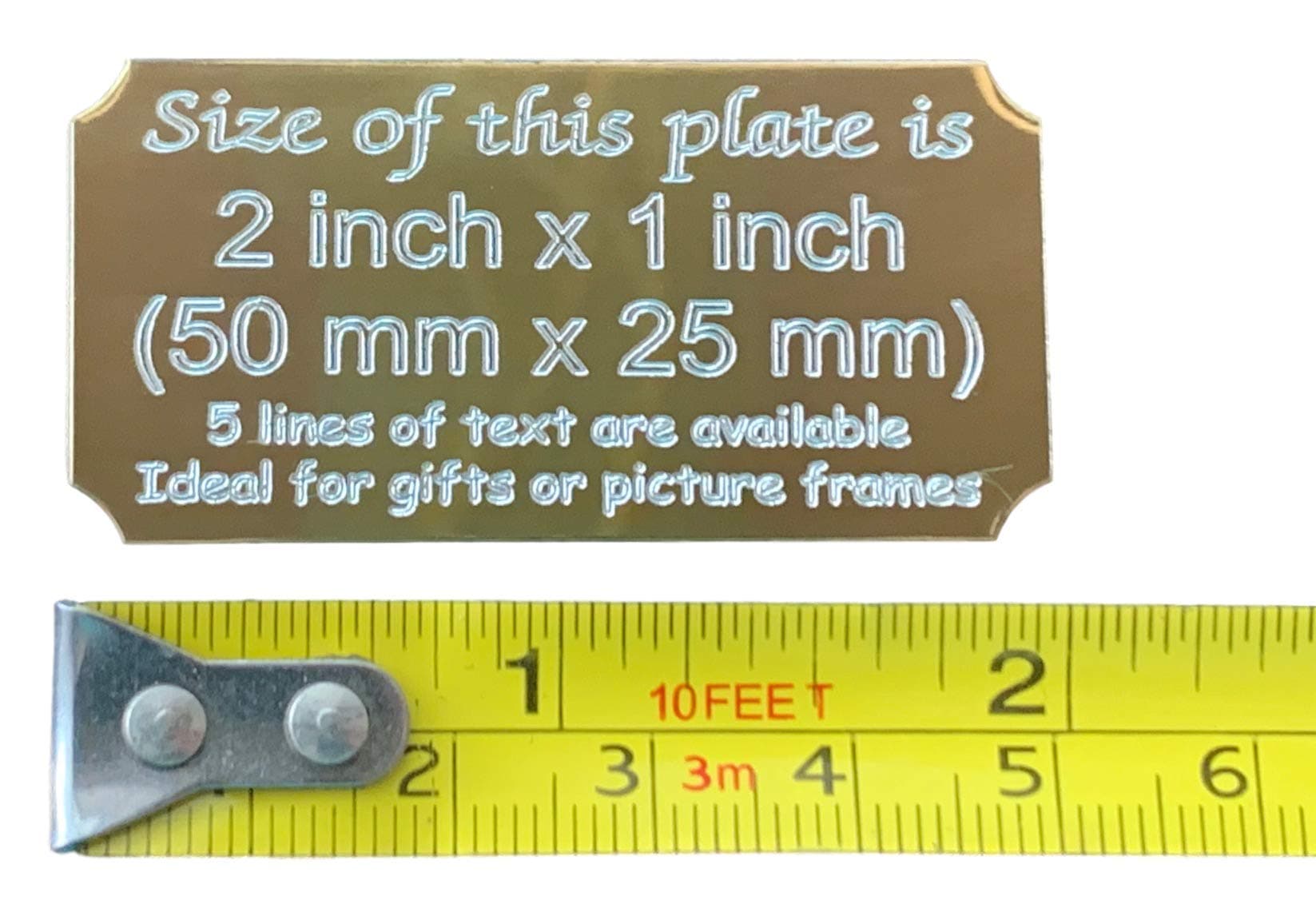 Personalised Plaque. Engraved Presentation Plaque. 2inch x 1inch