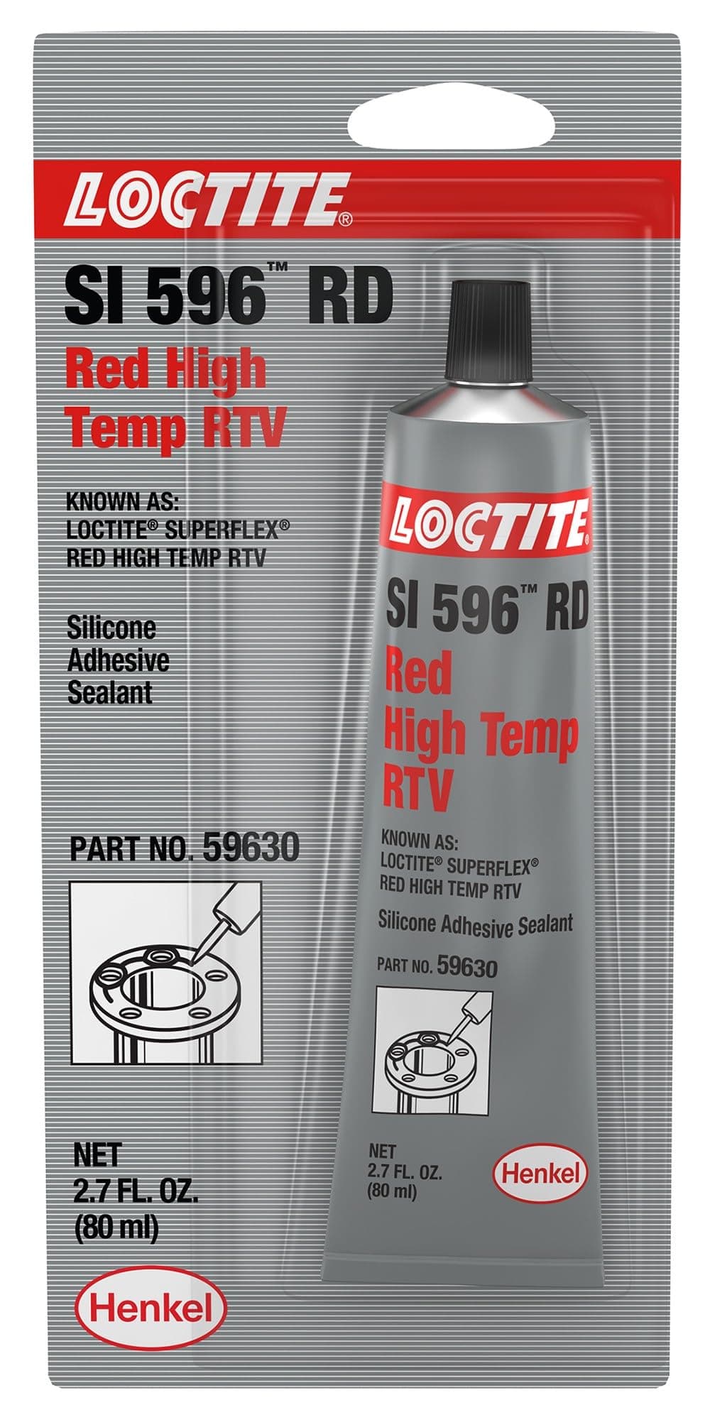 Rock-Tite 59630 Super Flex Silicone (Heat Resistant Type) 2.7 fl oz (80 ml)