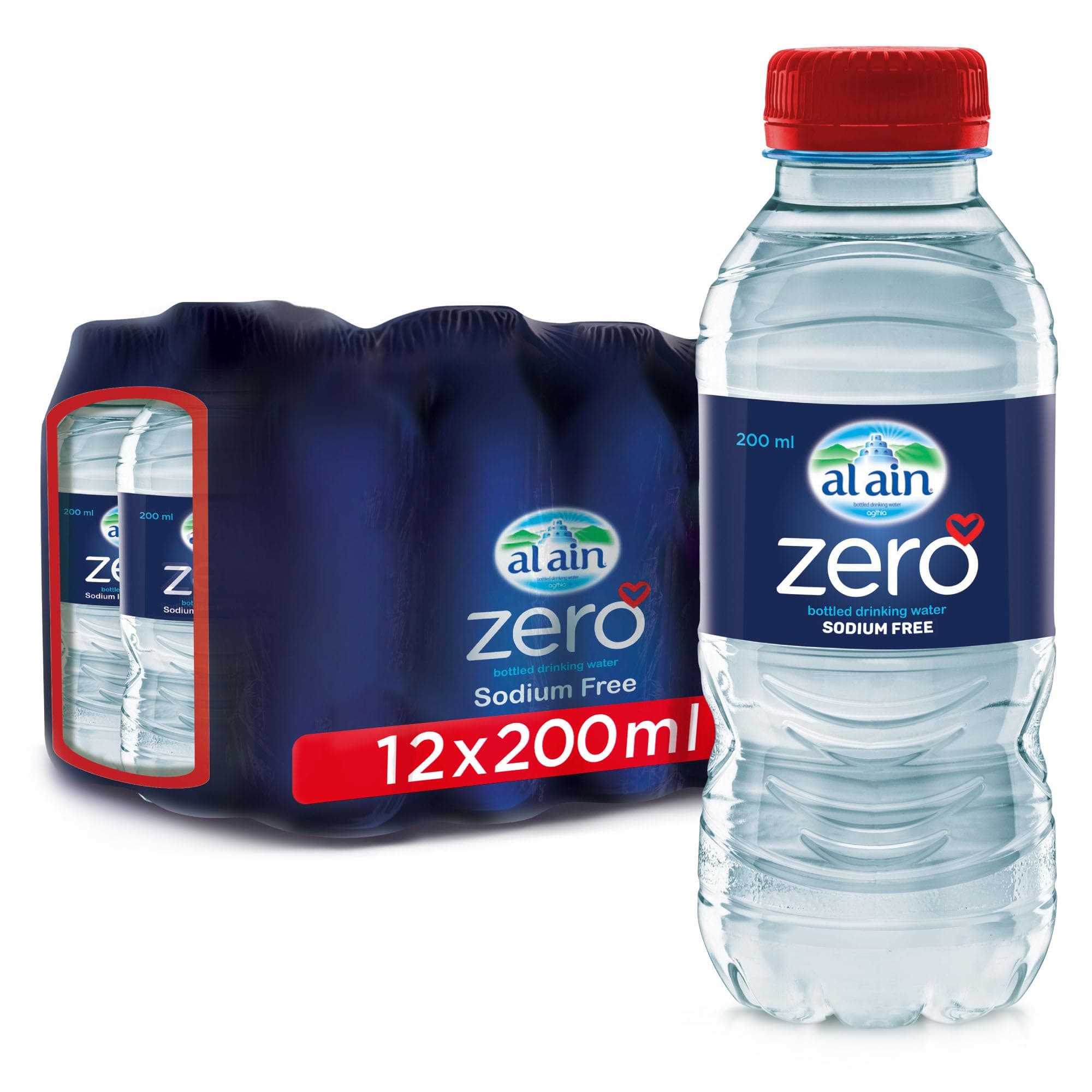 Zero, 200ml Sodium-Free, Pure Refreshing Water, Pack of 12, pH Neutral Bottled Water