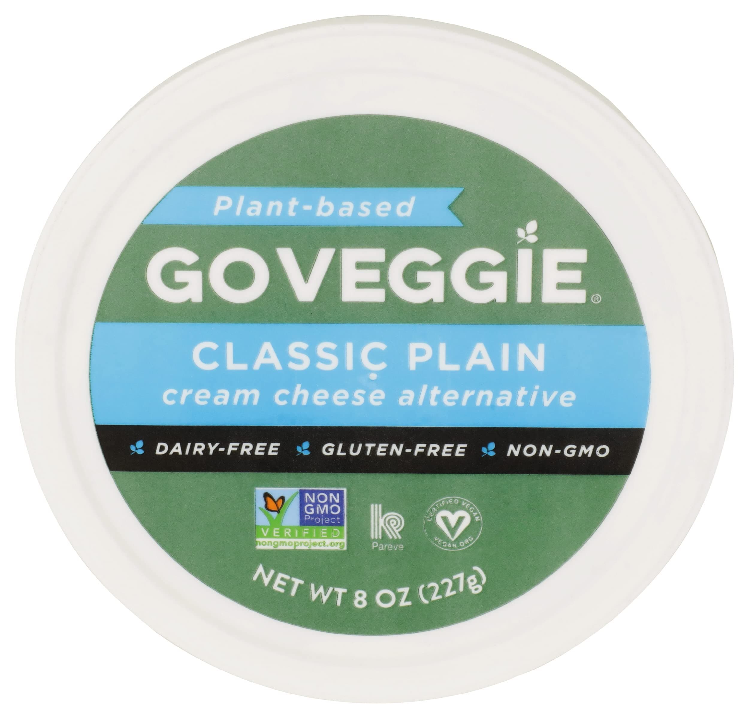 GO Veggie!, Dairy Free Cream Cheese Alternative, Classic Plain, 8 oz