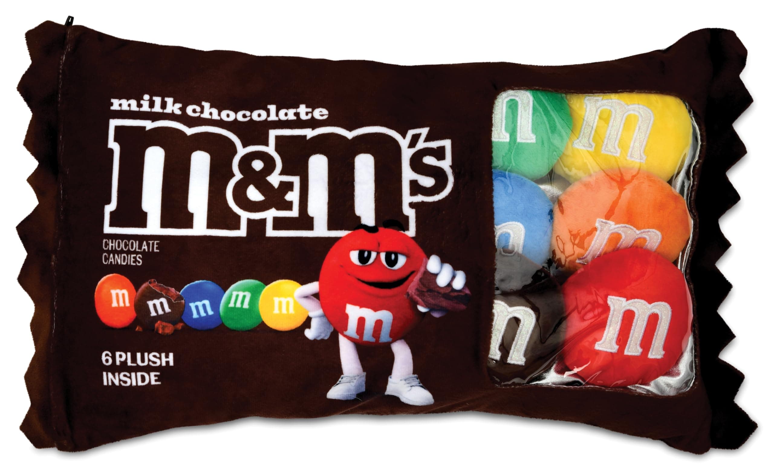 iscream M&M's Package 16" x 8.5" Pillow Set with Mini M&M's Candy Pillows