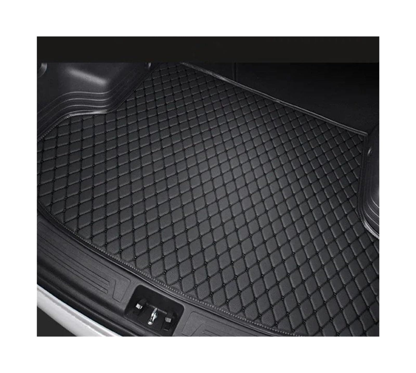 Car Boot Mats For Ford For Mustang 2015 2016 2017 2018 2019 2020 2021 Car Trunk Mats Cargo Liner Interior Accessories Rugs HRQCTIM(Black with black)