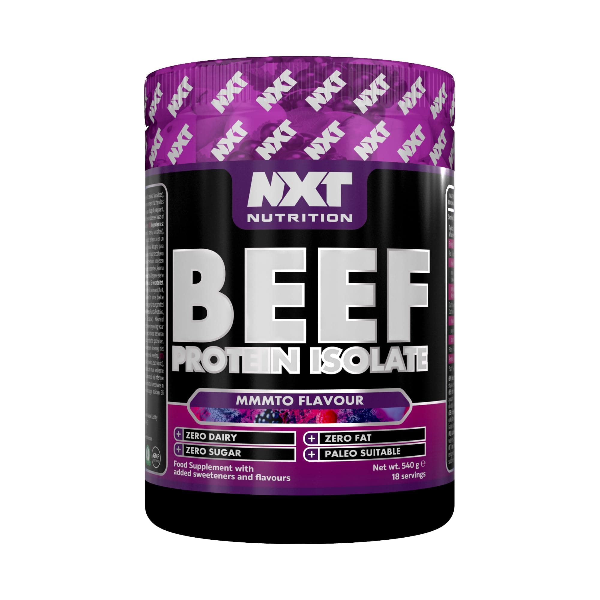 18 Servings Beef Protein Isolate 540 g, MMMTO