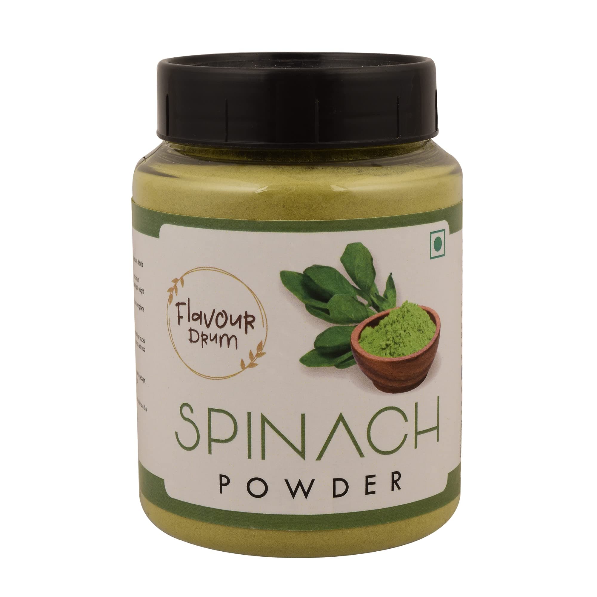 Flavour Drum Dehydrated Spinach Powder 7 oz (200 g) |Pure & Spinach Powder|Natural Ground Pure Spinach Powder | Extracted from Natural Spinach | Vegetable Powder Seasoning | Best for Cooking & More