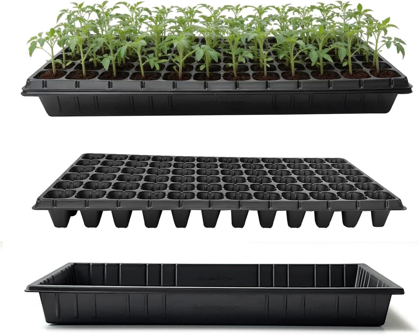 RooTrimmer 10 Pack 1020 Seed Starter Trays and 10 Pcs 72 Cell Plug Trays, Thick Durable Seedling Plastic Nursery Tray for TD538 1020 Tray Germination (10 Sets)