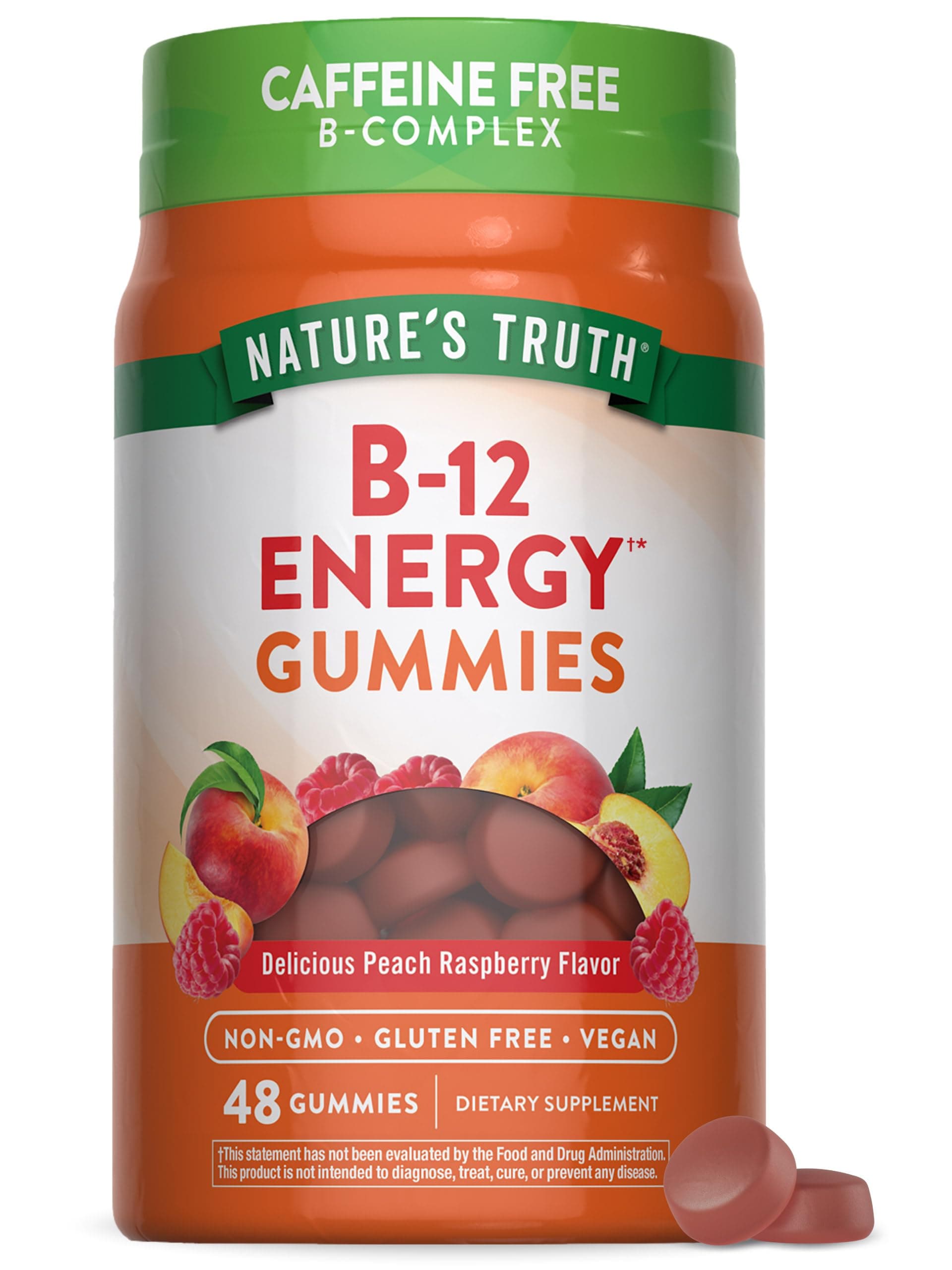 Vitamin B Complex Gummies | 48 Count | with B-Vitamins, L-Carnitine & Ashwagandha | Vegan, Non-GMO & Gluten Free Supplement