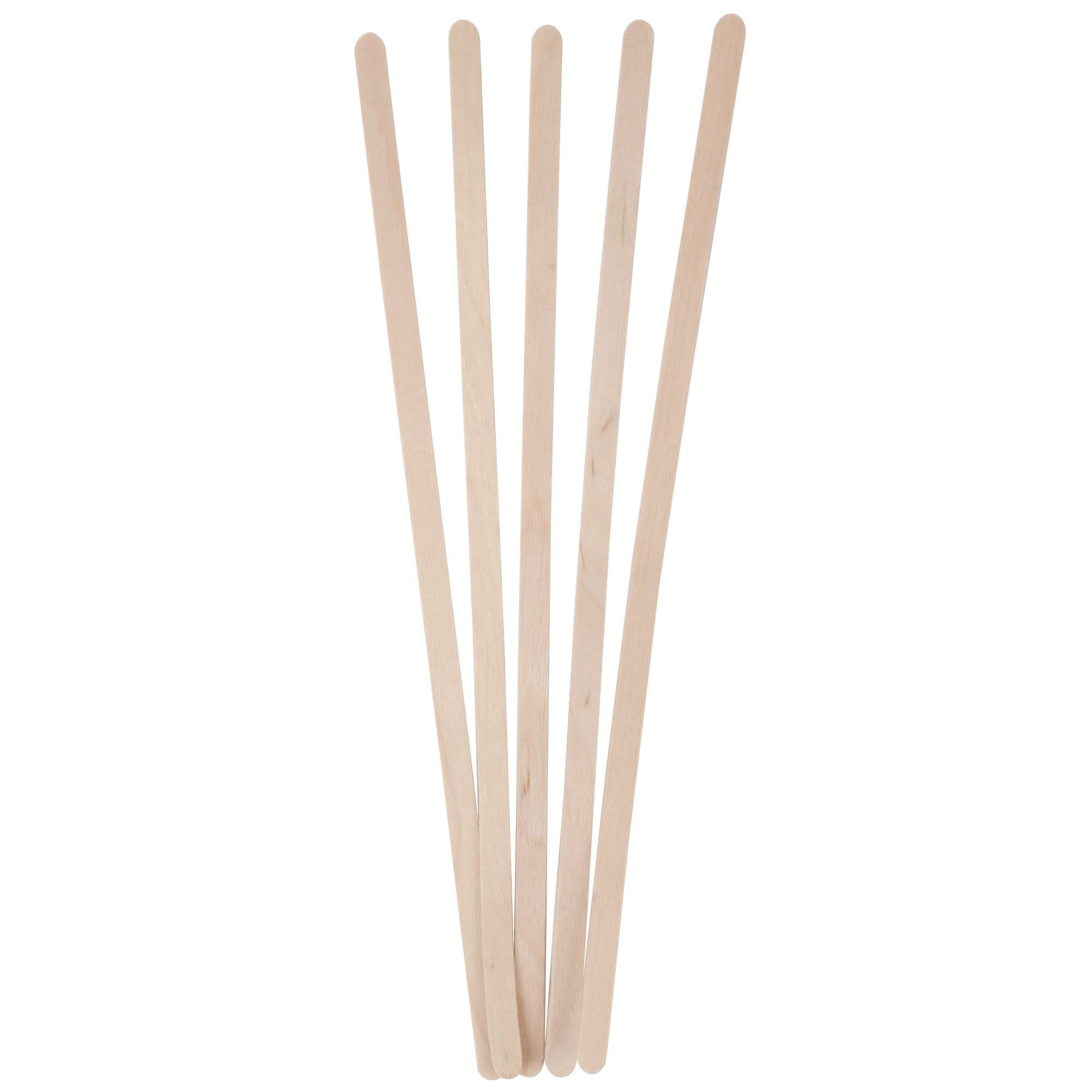 Stack Man 750022035 Birch Wood Coffee Stirrers, 1000 Count, Round Ends, 7"