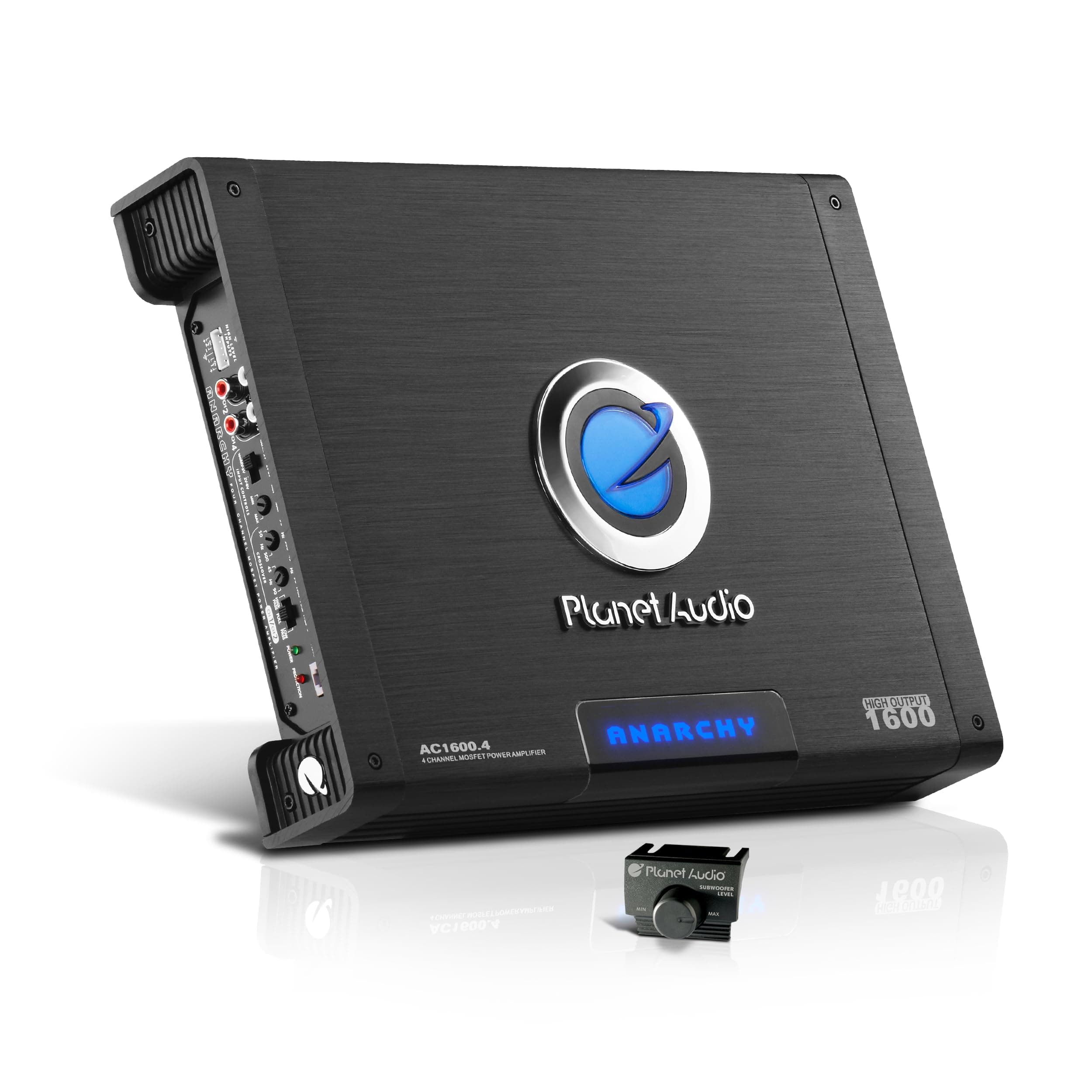 Planet Audio AC1600.4 Anarchy Series 4 Channel Class A/B Car Amplifier - 1600 High Output, High/Low Pass Crossover, Hook up to Subwoofer for Bass