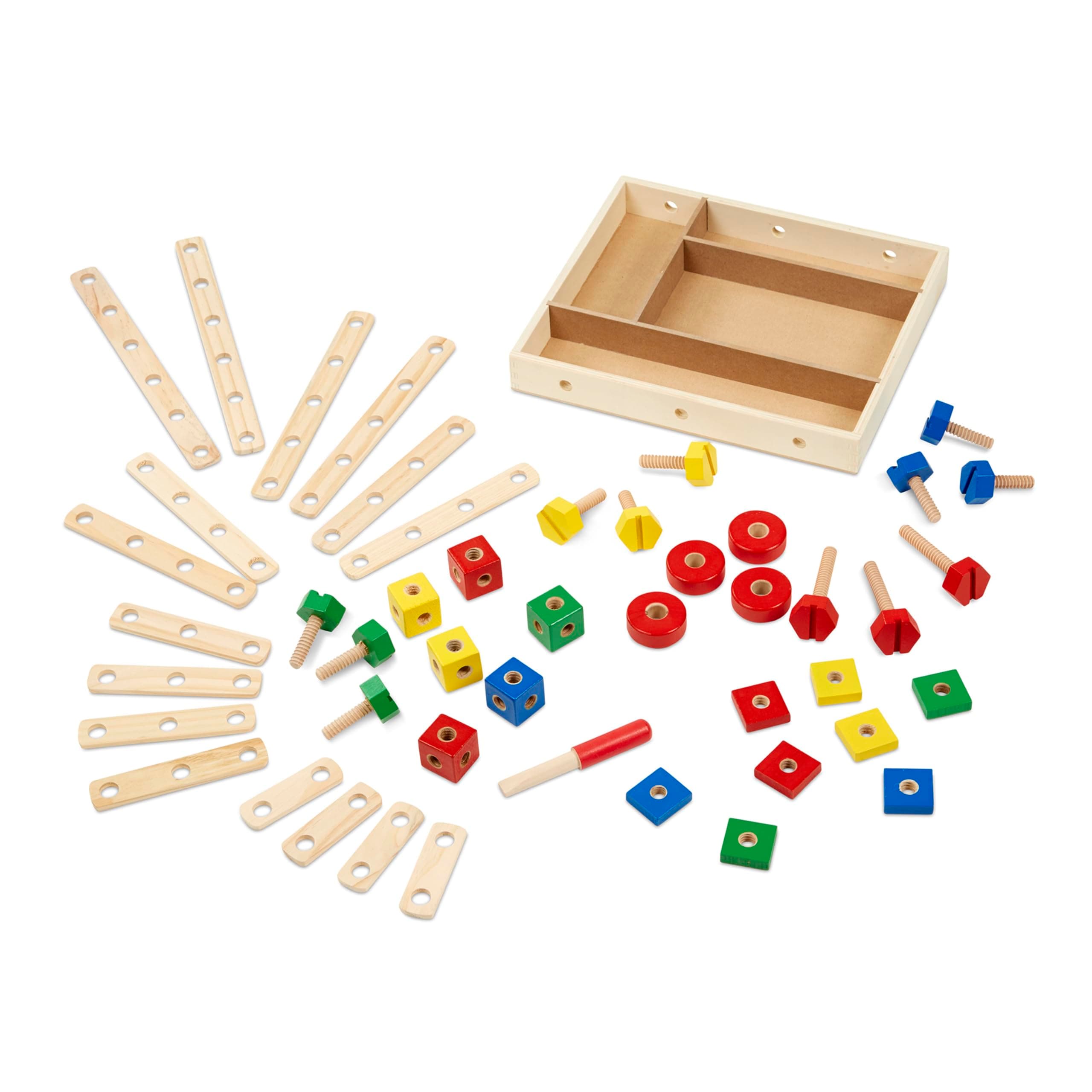Wooden Construction Building Set in a Box (48 pcs)