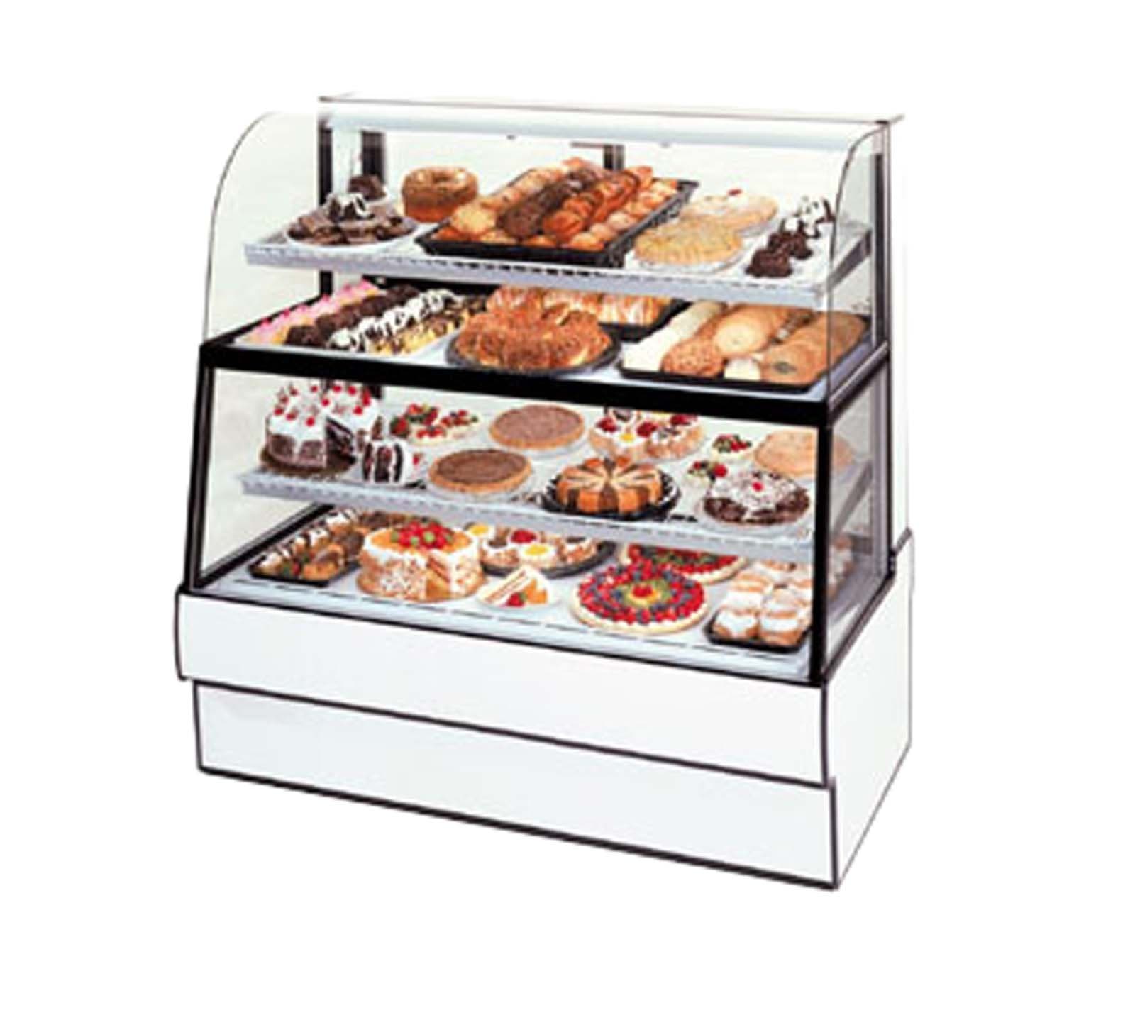CGR7760DZH Curved Glass Horizontal Dual Zone Bakery Case