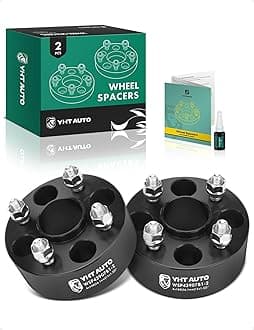 YHTAUTO 4x100mm Hub Centric Wheel Spacers 2" Compatible with Honda, Acura, Kia, Mini & Mitsubishi Models, Integra, CRX, Tire Spacers w/ M12x1.5 & 12.9 Grade Studs, 56.1 mm Hub Bore 4 Lug 2PCS Black