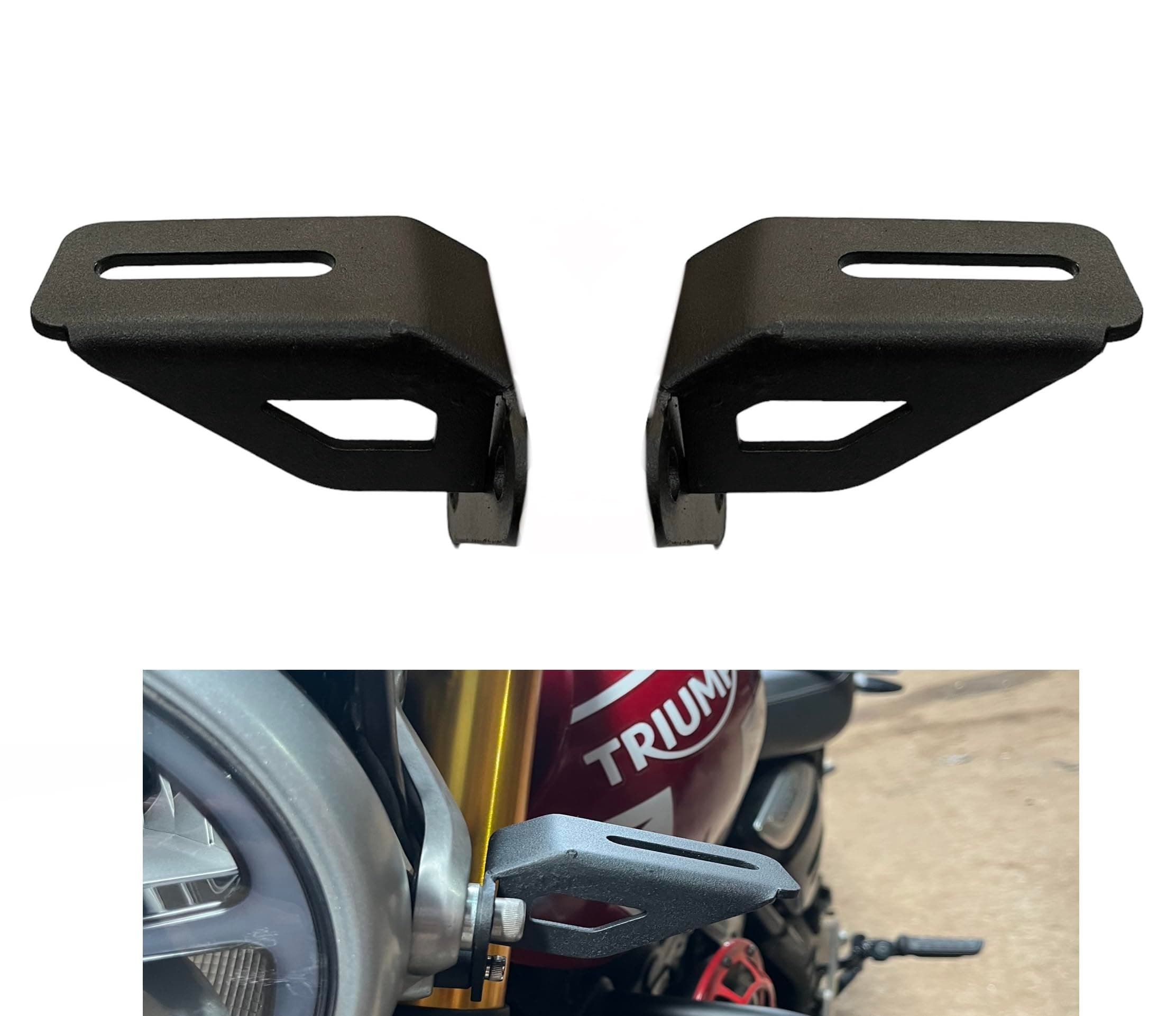 SGTB Triumph Speed 400 LED Head Light Side Frame Mount Holder Bracket Kit For Fog Light Pack Of 2