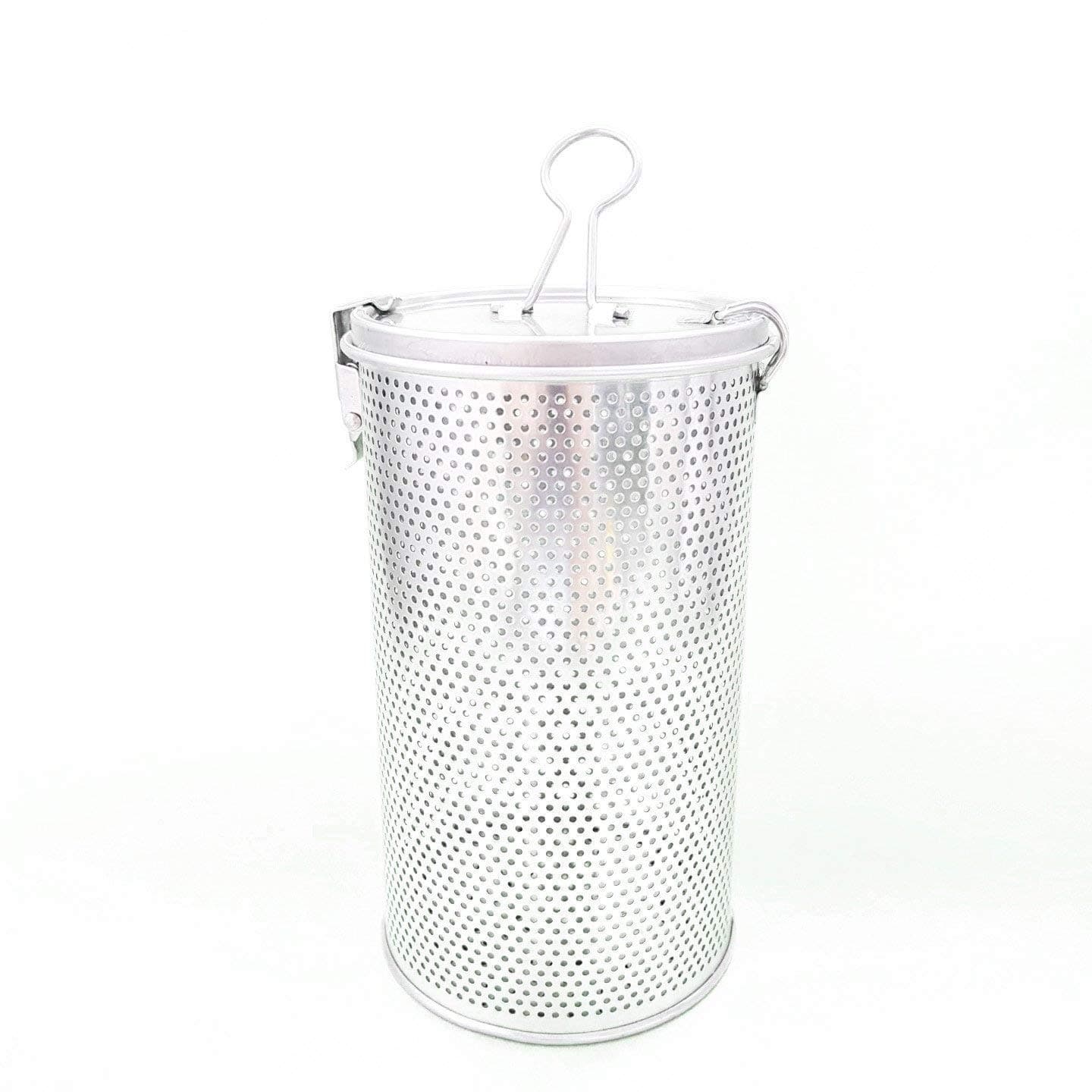 Commercial Grade D 3.9" X H 6.9" Genuine Stainless Steel 18/8 Perforated Tall Strainer - One Touch Lock System - Restaurant & Home Use