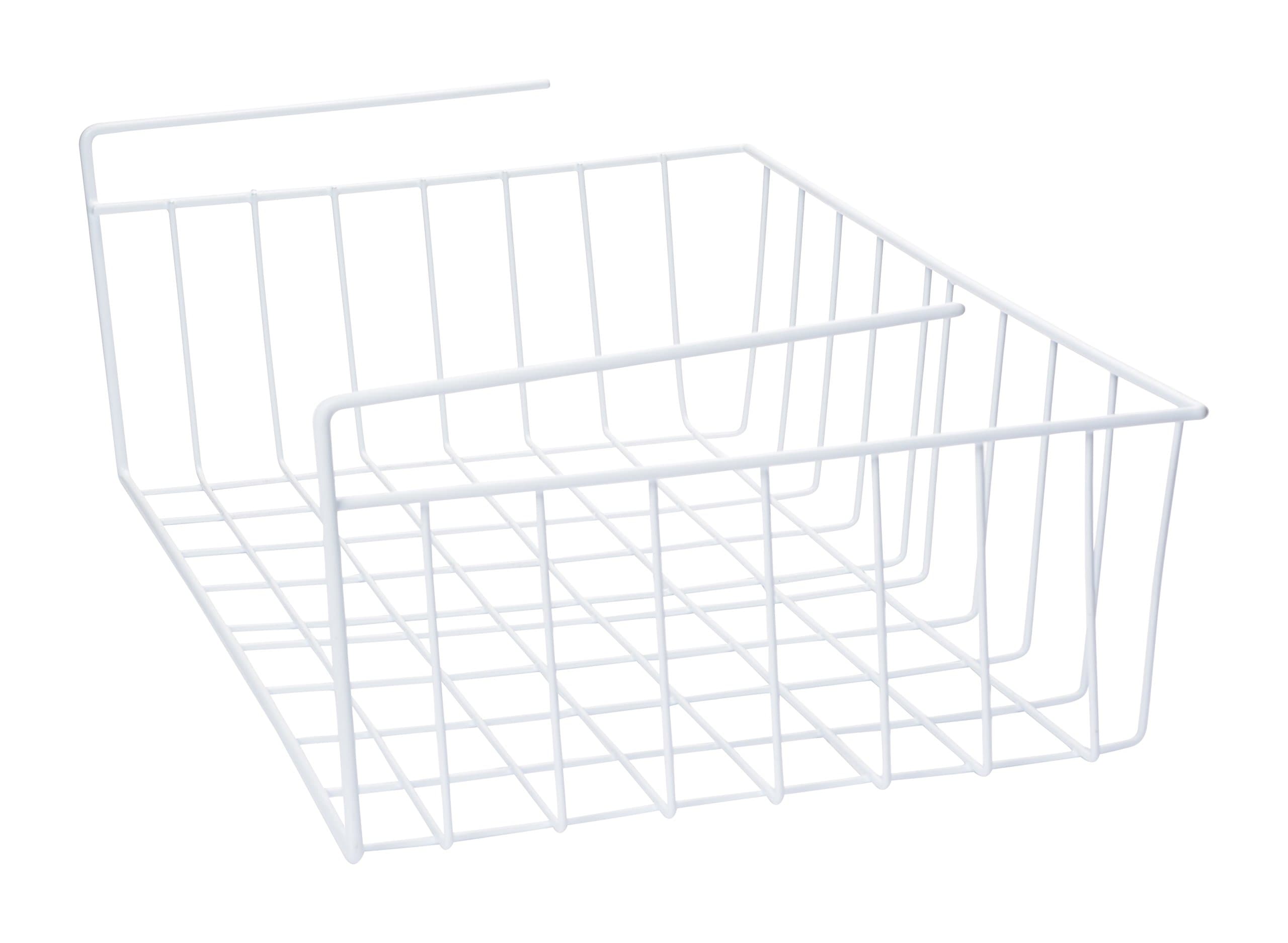 YBM Home Under Shelf Wire Basket Storage Organizer for Kitchen Pantry - Hanging Storage Cabinet Organizer Rack Adds Extra Storage Space Underside the Shelf, Small