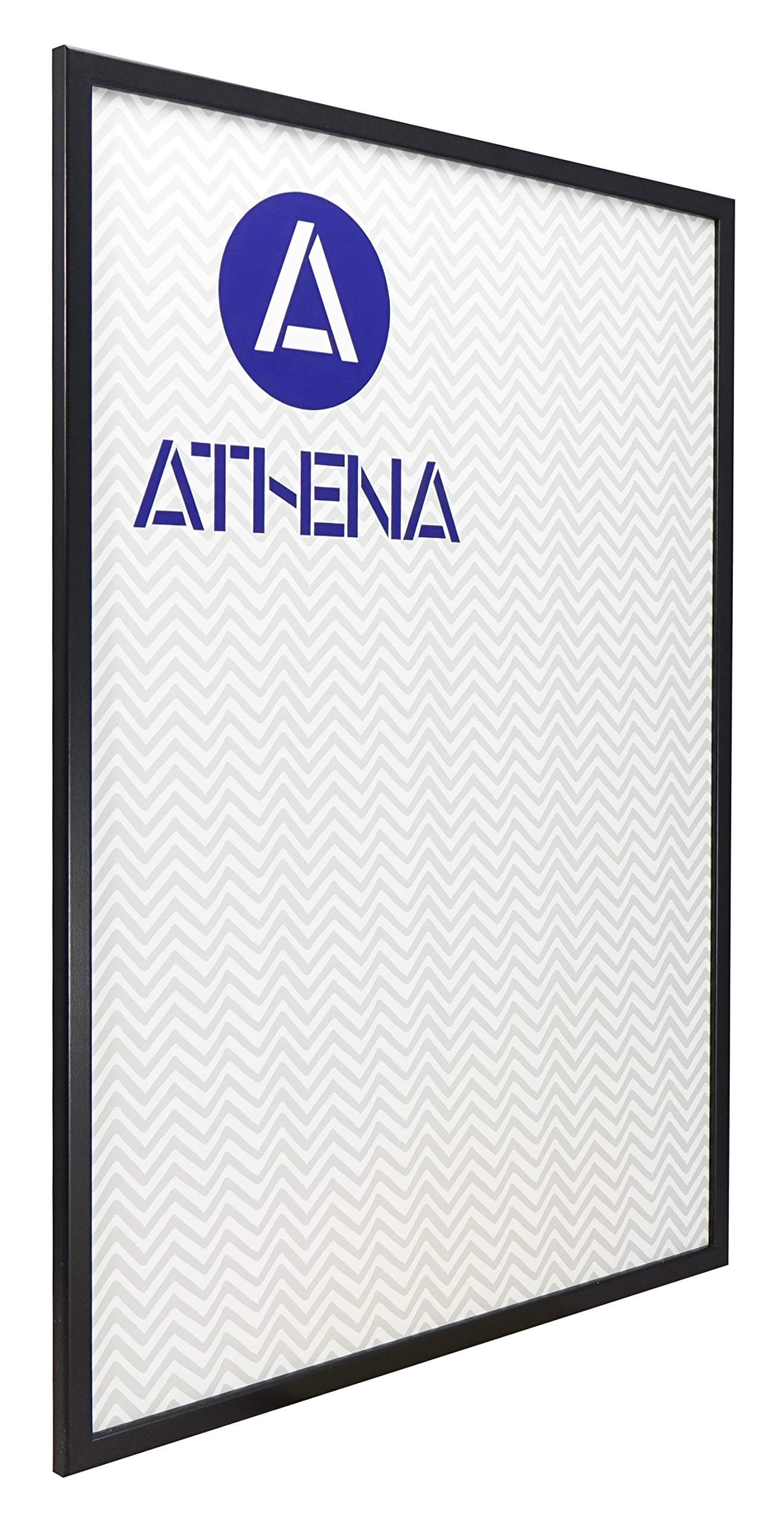 Athena Thin Satin Black Picture Frame (60 x 80 cm) Portrait or Landscape Photo Frame with Clear Styrene Sheet & Wall Mounted Hook for Photos, Pictures, Posters, Decor, Certificate Frame