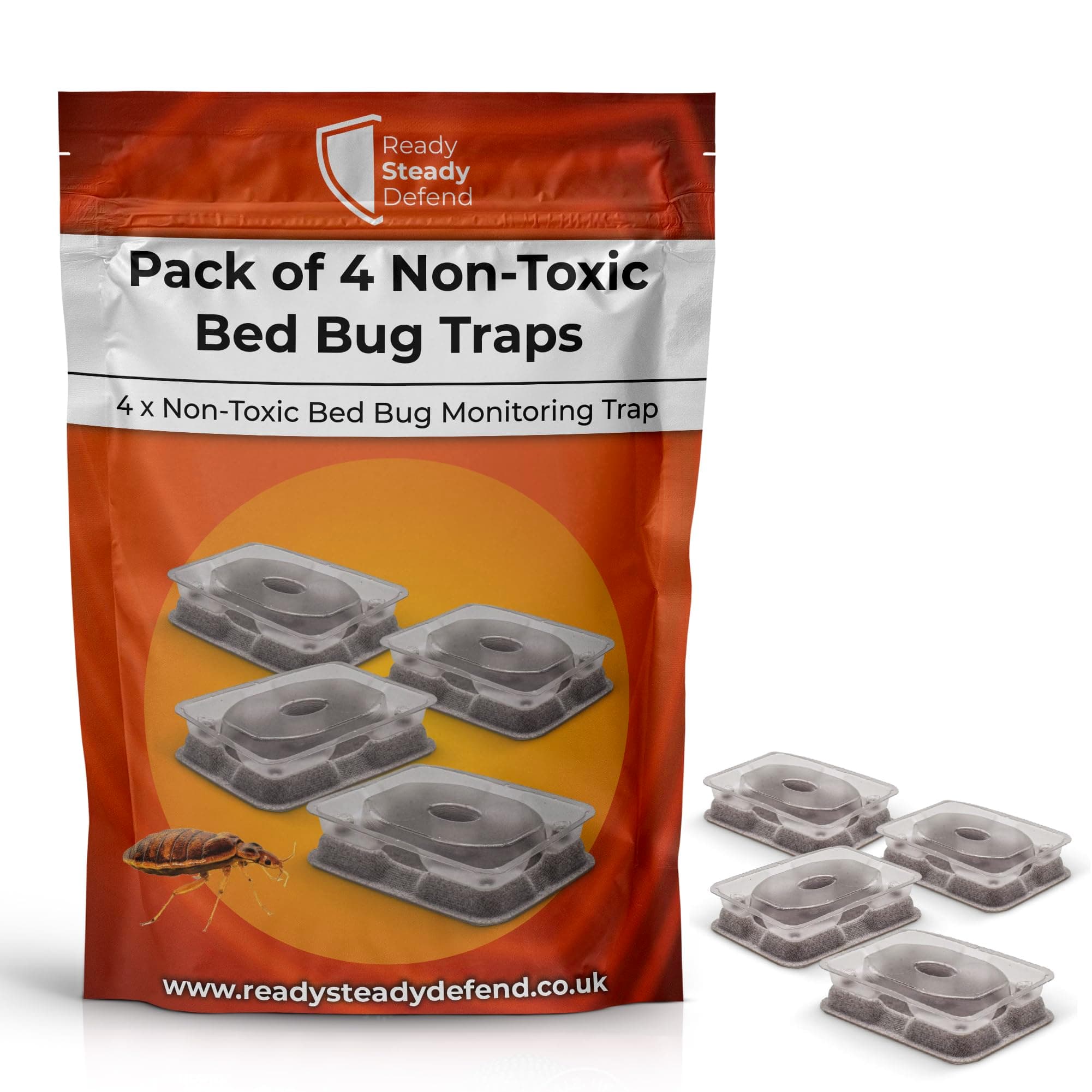 Bed Bug Traps, Pack of 4 - Early Detection & Superior Trapping Technology, No...