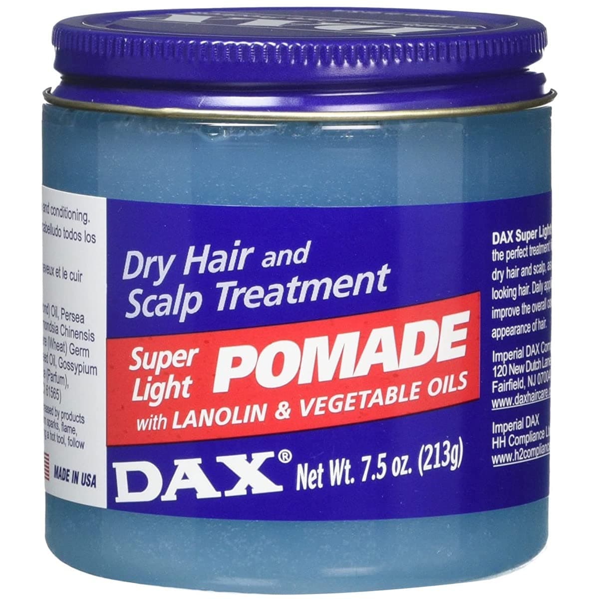 SUPER LIGHT POMADE WITH LANOLIN & VEGETABLE OILS 214G by DAX