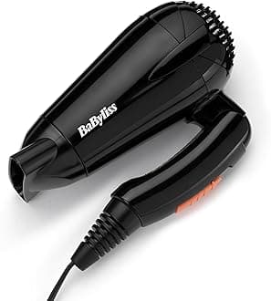 Babyliss Hair Dryer Travel 2000W Folding MultiV, Black