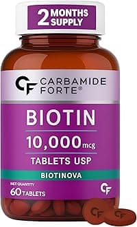 Carbamide Forte Biotin Tablets for Hair Growth | Biotin Supplement - 60 Tablets | Hair Supplements for Women & Men