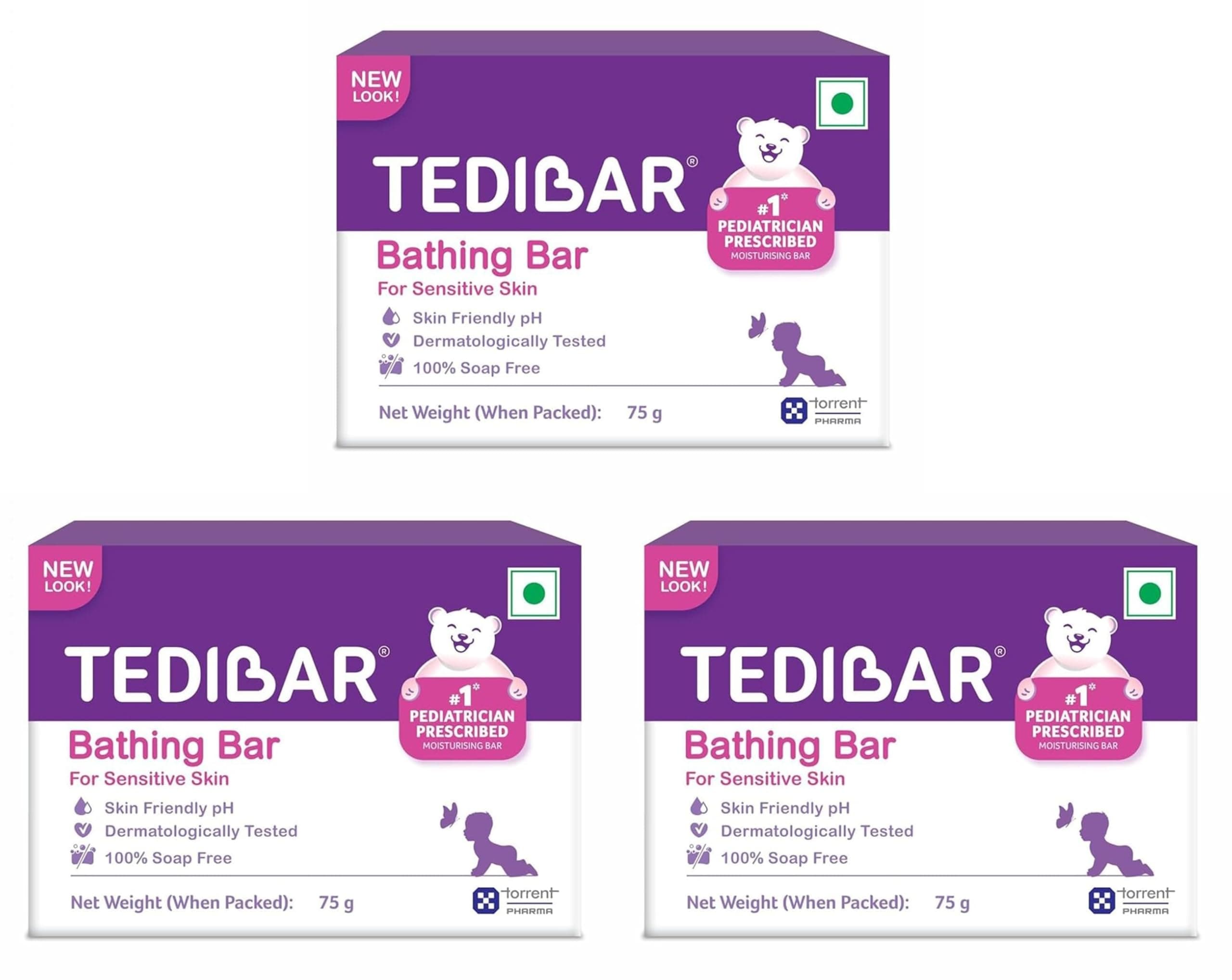 Curatio Tedibar Soap, 75 g - Pack of 3