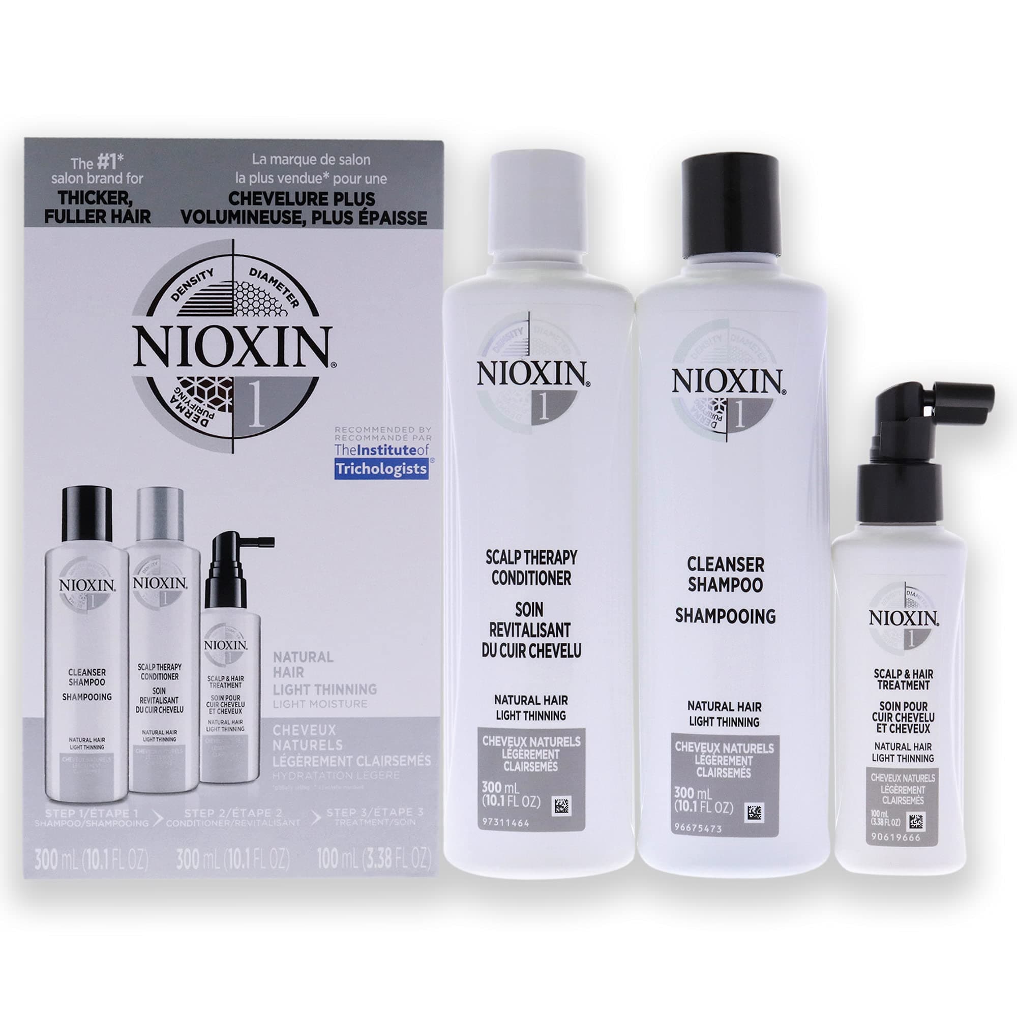 Unisex System Natural Hair Light Thinning Kit (3 Pc)