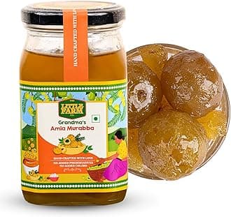 THE LITTLE FARM CO Amla Murabba - Amla ka Murabba (450g) | Awla Murabba | Farm Fresh amla | Indian Gooseberry Pickle | No Added Preservatives, No Artificial Flavours | Traditional Recipe