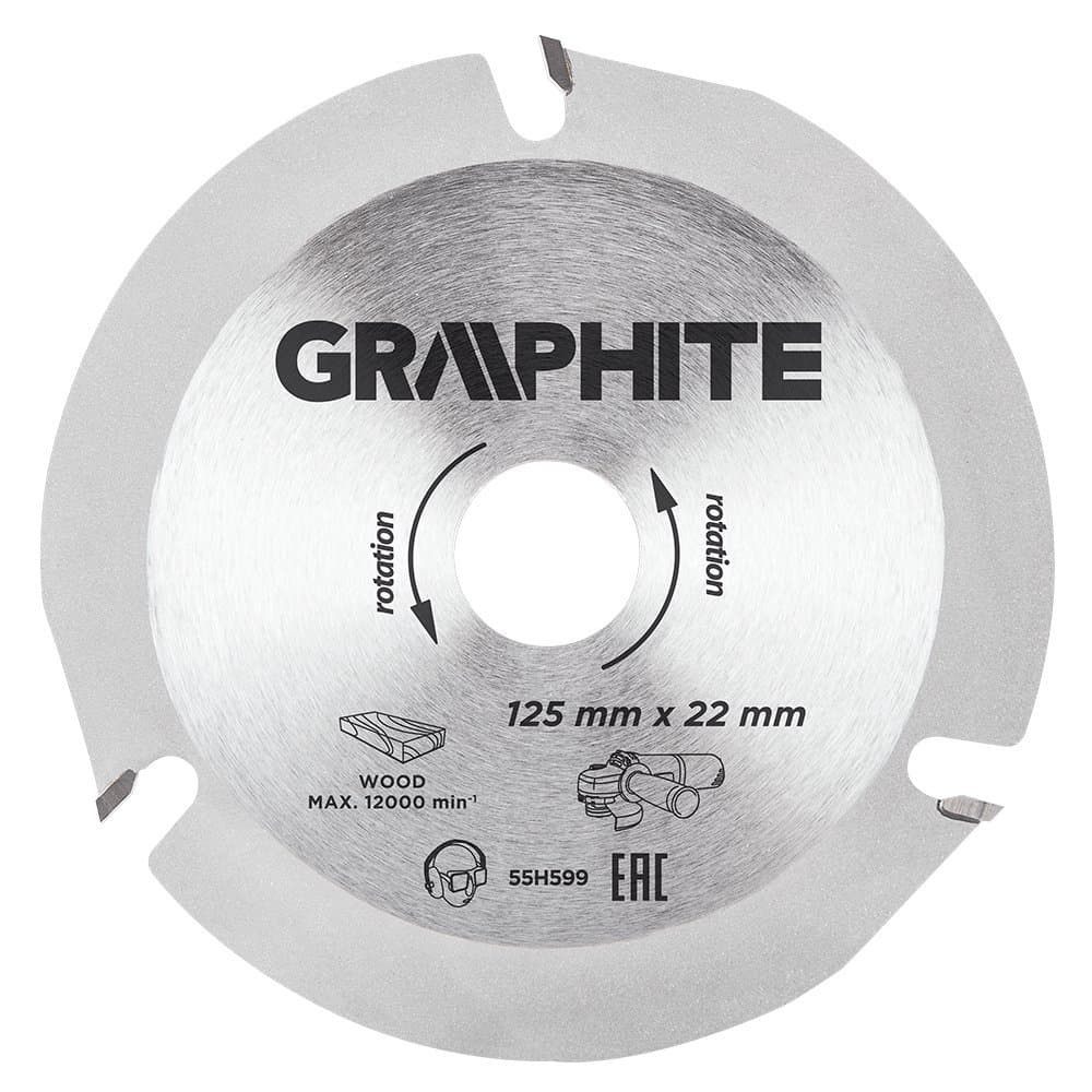 Graphite Professional Cutting disc Blade for Wood 125x22.2 (Gra 55H599)