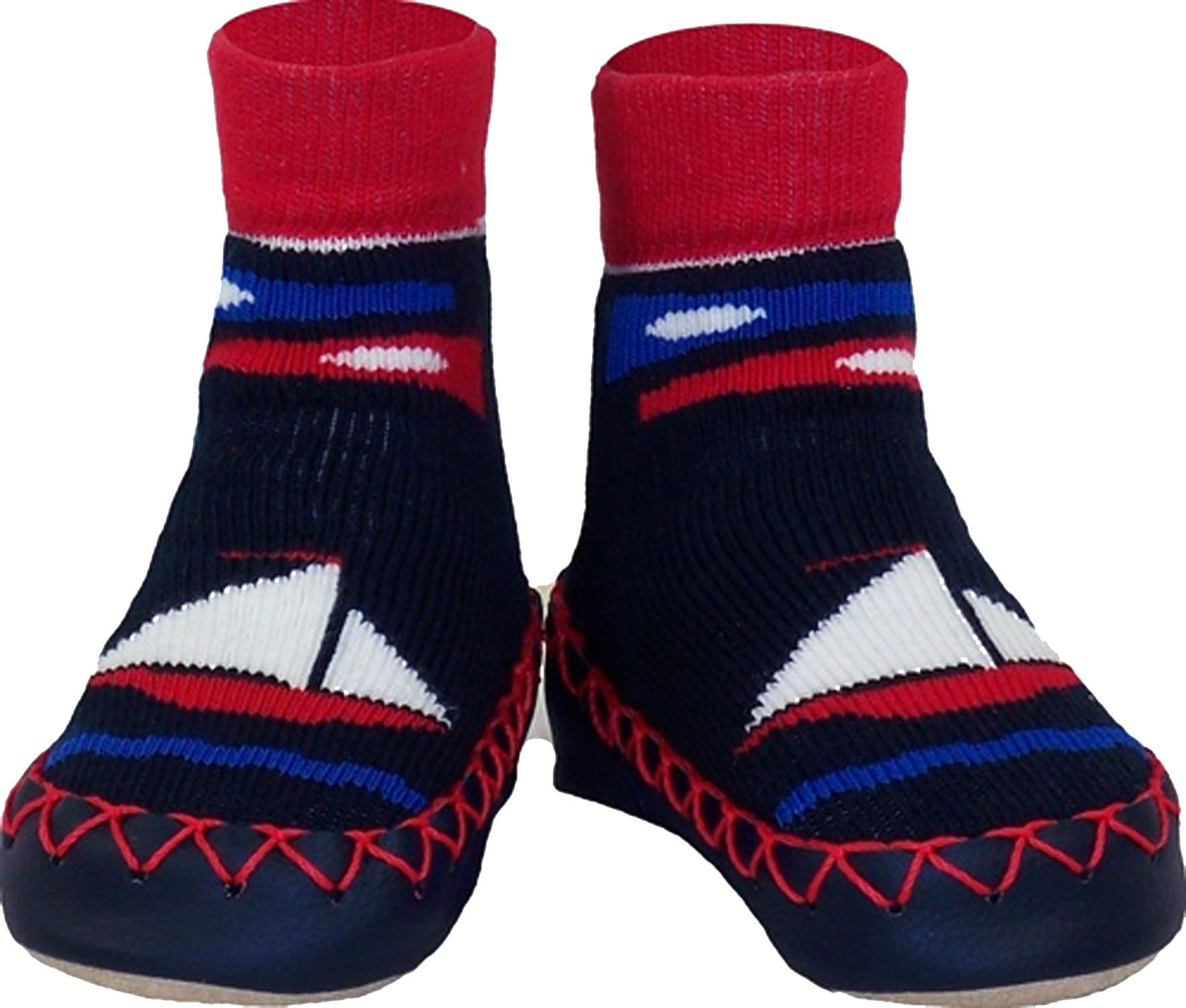 Nautical Sailing Slipper Sock Swedish Moccasin