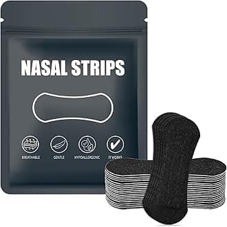 Anti Snoring Nose Strips for Breathing (60 Count) - Athletic Nasal Strips for Snoring & Sleeping - Oil & Sweat Proof Adhesive, Universal Fit, Extra Strength