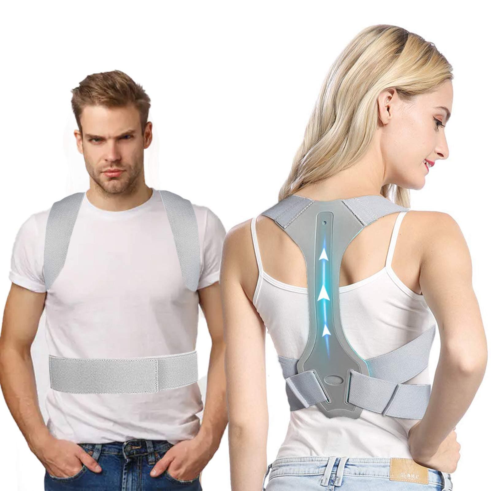 DOACT Posture Corrector for Men and Women, Back Posture Brace Clavicle Support for Chest Slouching and Hunching, Adjustable Upper Back Shoulder Posture Trainer Spinal Straightener Chest L Size