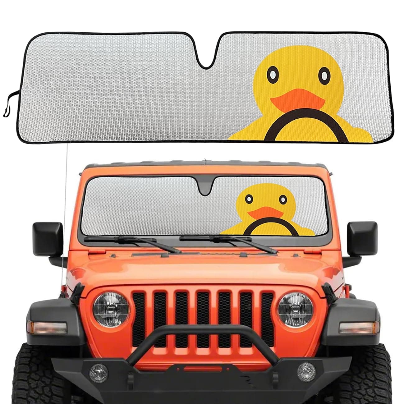 Windshield Sun Shade,Shade Heat Shield for Jeep,Sunshade Windshield for Jeep Wrangler,Windshield Cover,Sunshade Compatible with Jeep Wrangler TJ JK JL &Gladiator JT 2/4 Door,1Pcs