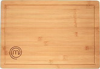 MasterChef Chopping Board Wood Butcher Block, Organic Bamboo Cutting Board with Juice Groove & Reversible Wooden Serving Board for Charcuterie, Food Safe Meal Prep Surface, Large, Thick 18"x12"x0.75"