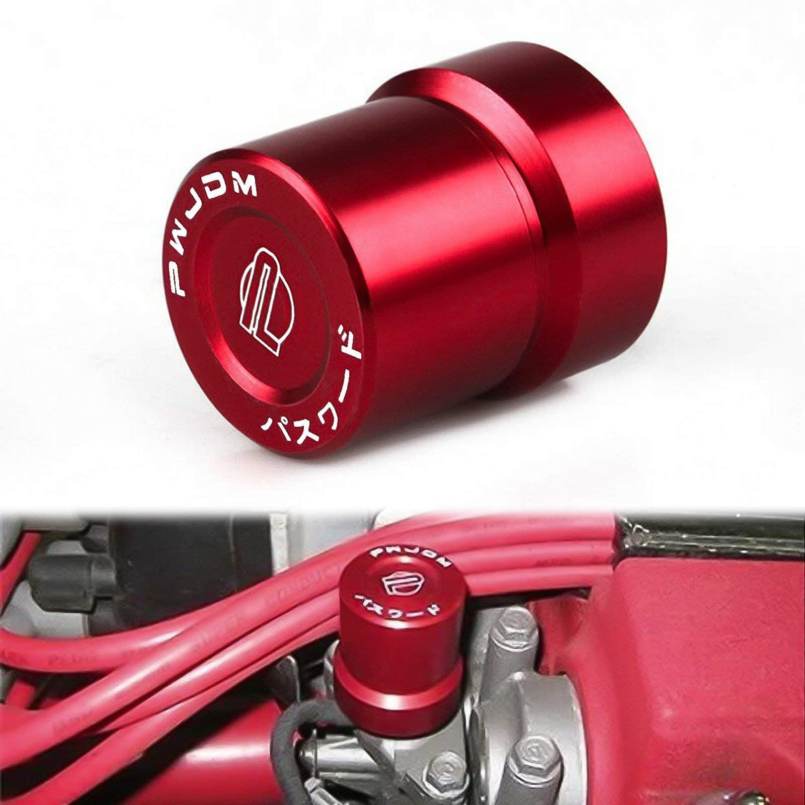 x xotic tech Solenoid Valve Protective Engine Aluminum Cover Cap Compatible with Honda B-Series D-Series H-Series Accord Civic, or Acura B17A1 B18C1 C5 VTEC Engines - Red