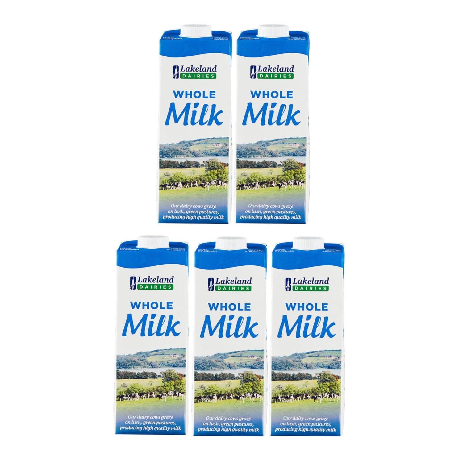 5 x 1L UHT Whole Mik Long Life