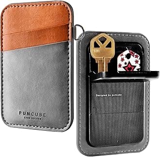 PUNCUBEMen’s Card Holder Wallet,Slim Minimalist Wallet With Key Holder and Phone Stand, Key Wallet, Rfid Blocking Wallet