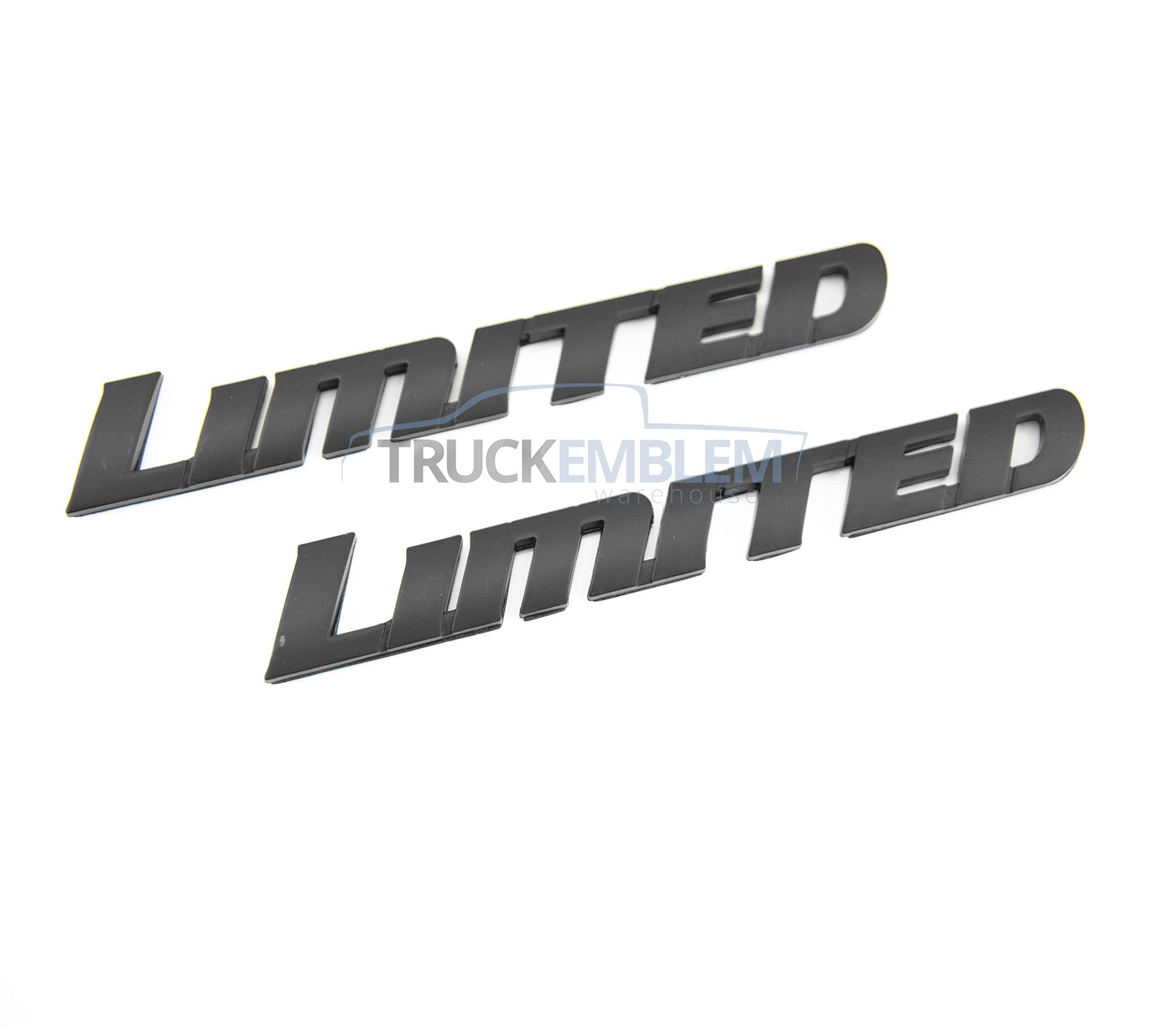 2 NEW (PAIR) MATTE BLACK 2007-2013 LIMITED PILLAR ROOF SIDE EMBLEMS COMPATIBLE WITH TOYOTA TUNDRA 75458-0C020