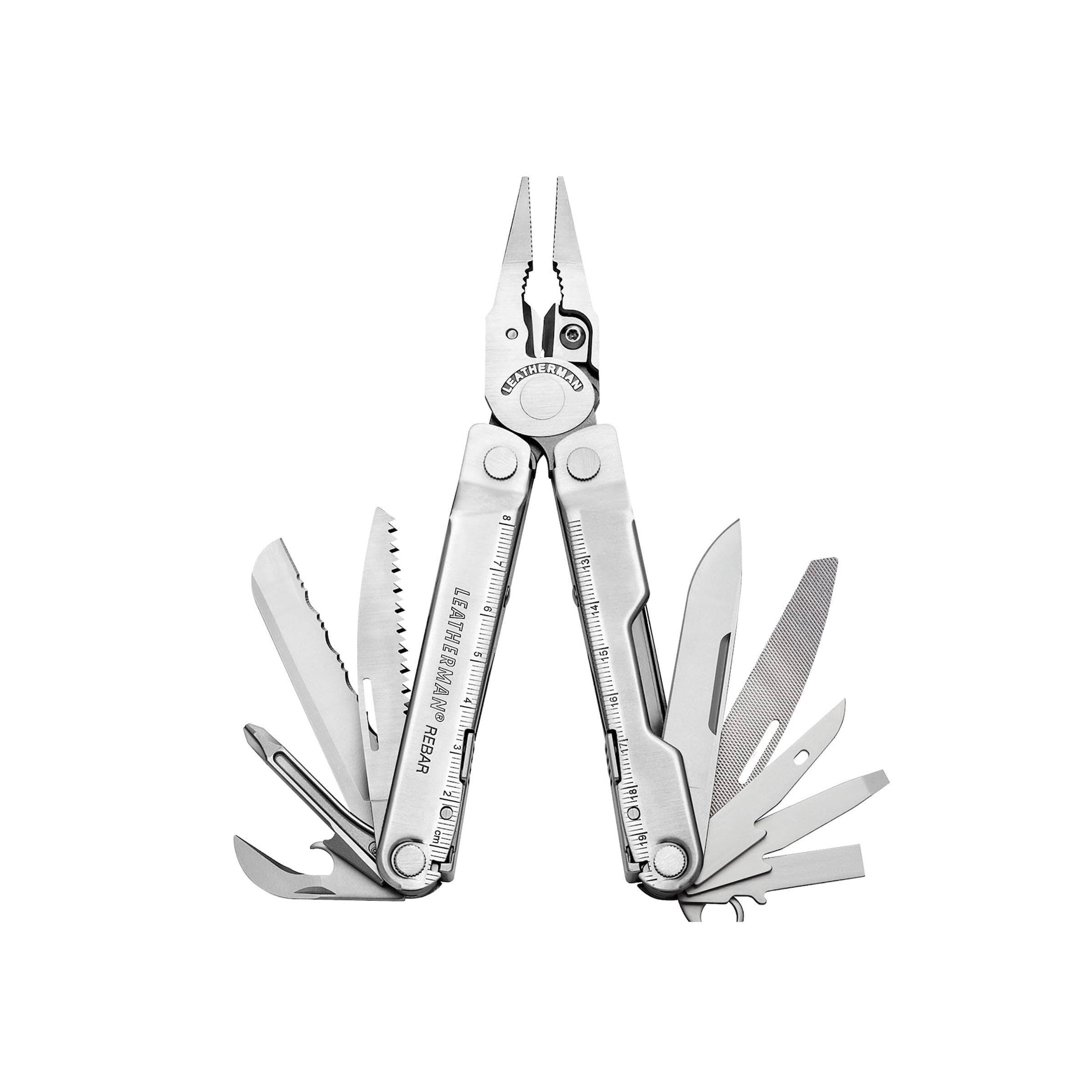 Rebar Multitool with Premium Replaceable Wire Cutters and Saw, Stainless Steel with Nylon Sheath