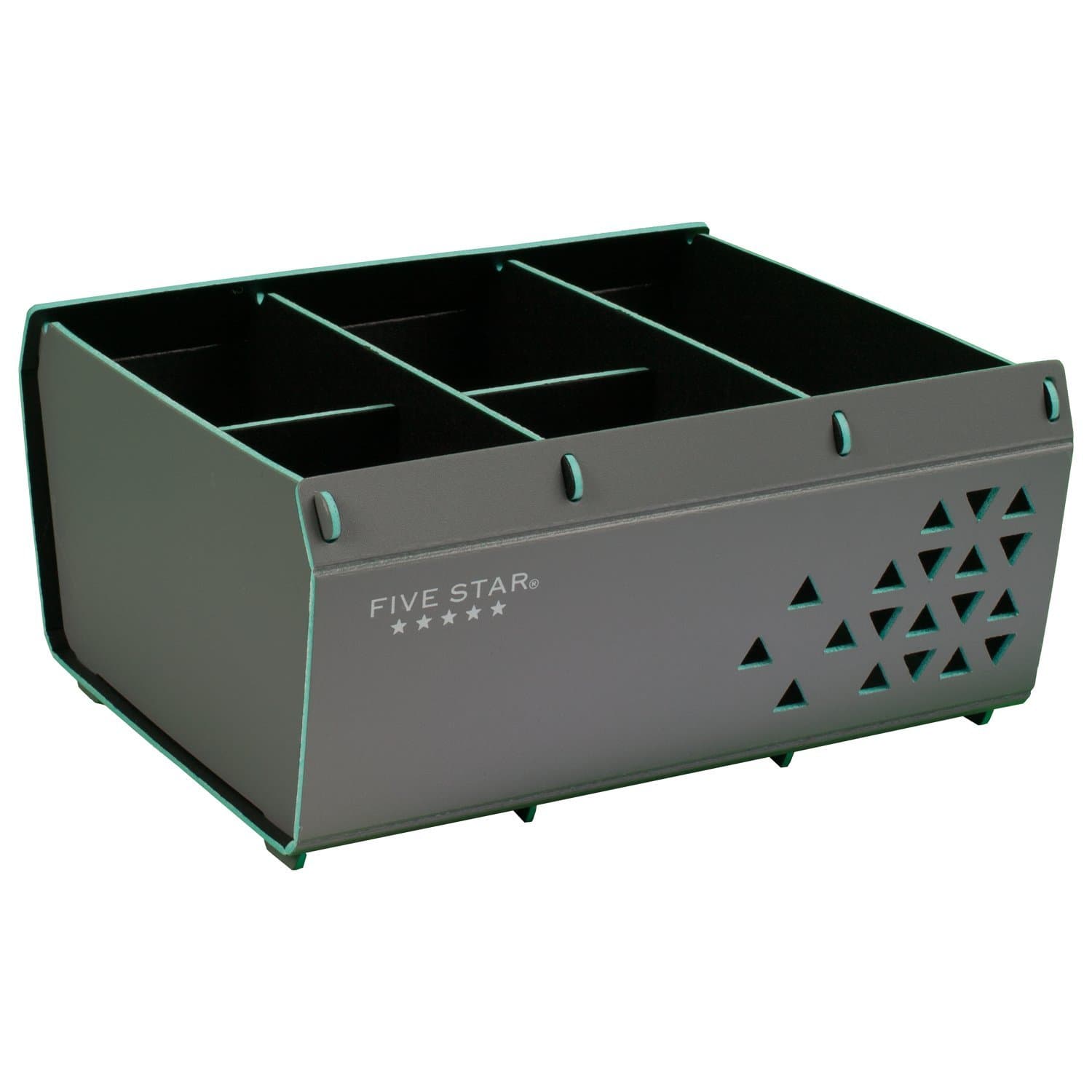 Five Star Desk Organizer, 5 Compartments, Essential, Gray/Teal (73168)