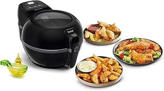 Actifry Extra Black FZ7228 Healthy Air Fryer, 1.2 kg Capacity for up to 6 People, Low Oil, Odourless, 300 Recipes