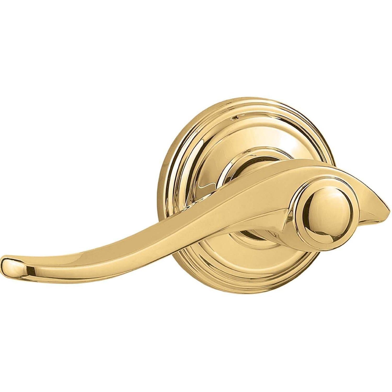Kwikset Avalon Dummy Leverset, Polished Brass
