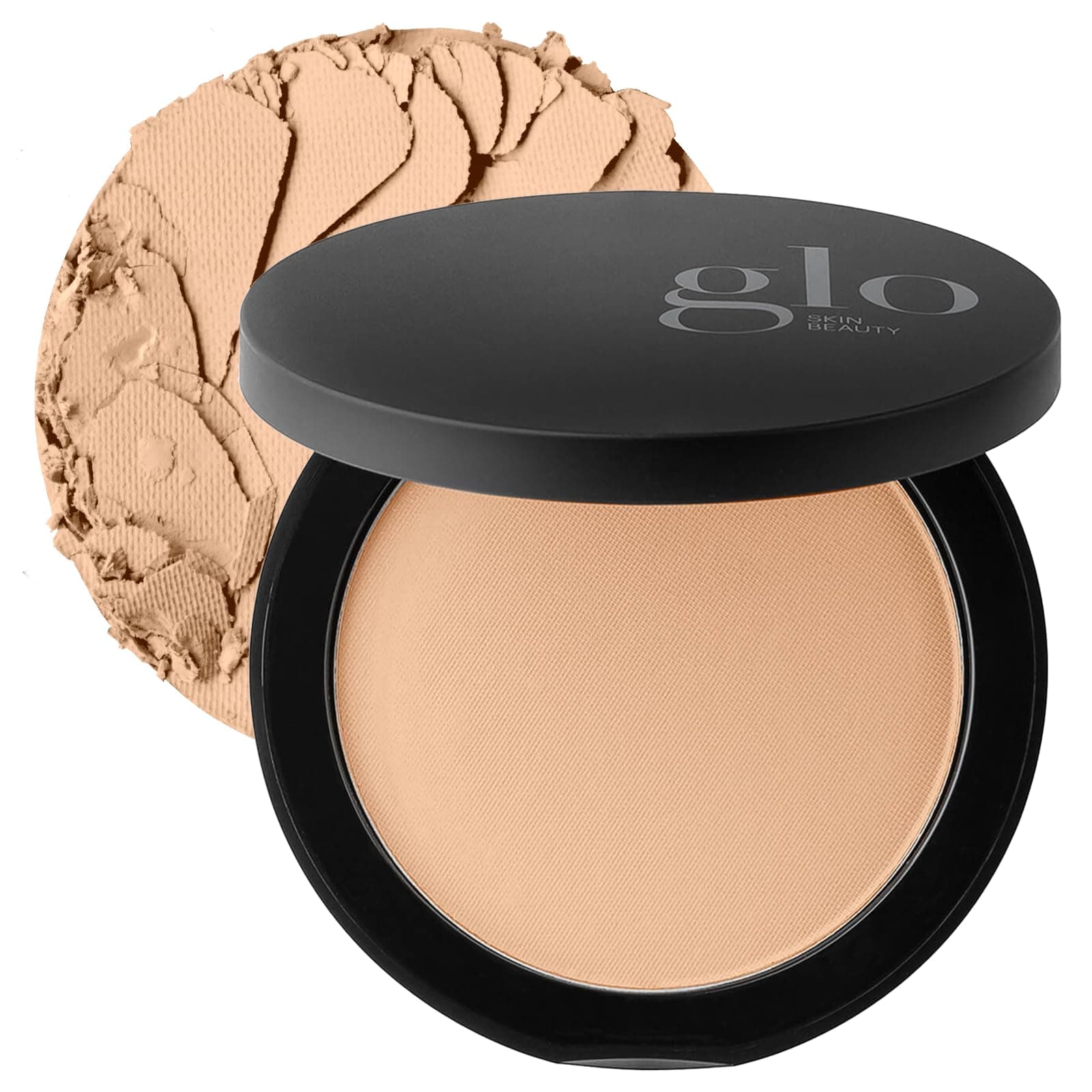 Glo Skin Beauty Pressed Base Powder Foundation Makeup - Flawless Coverage for a Radiant Natural, Second-Skin Finish (Honey Fair)