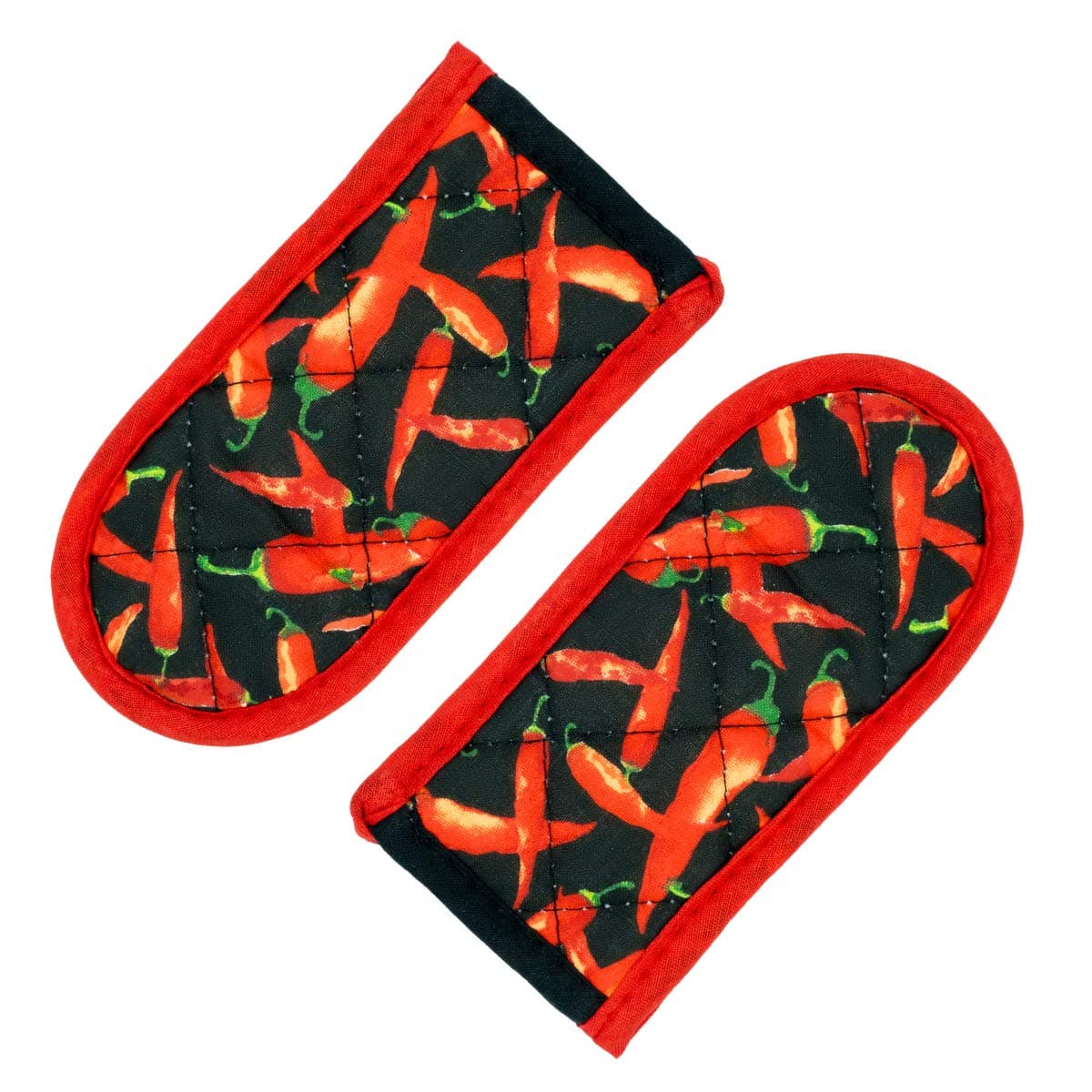 Cast Iron Skillet Handle Covers, Pan Pot Handle Covers Heat Resistant, Hot Handle Covers, Pan Pot Cast Iron Handle Holder Sleeves Mitt for Kitchen, BBQ and Baking Cookware (2-Pack Red Pepper)
