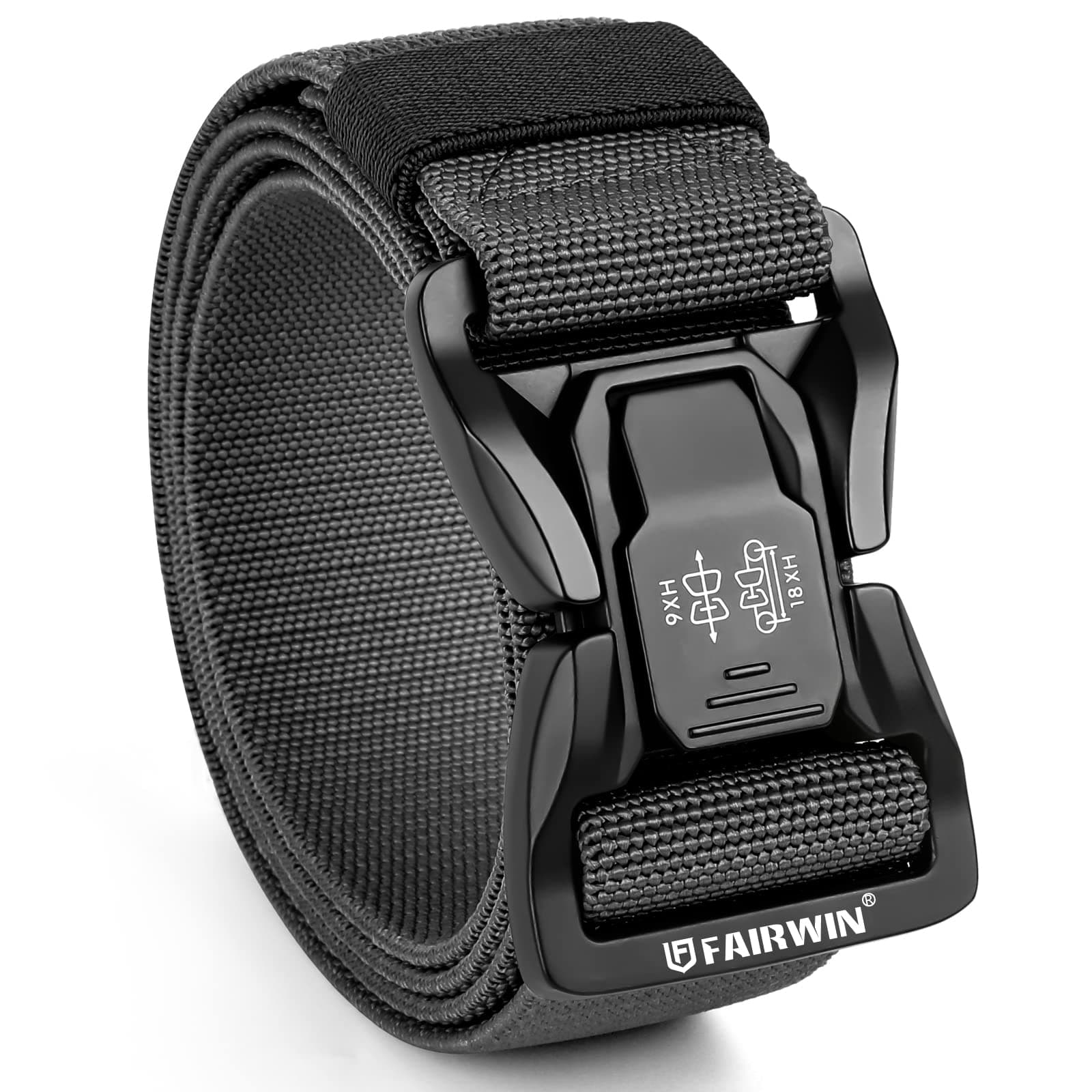 Men Belt,Quick Release Tactical Belt, Military Work Stretch Nylon Web Belt for Men