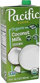 Pacific Foods Original Organic Coconut Milk, Plant Based Milk, 32 oz Carton