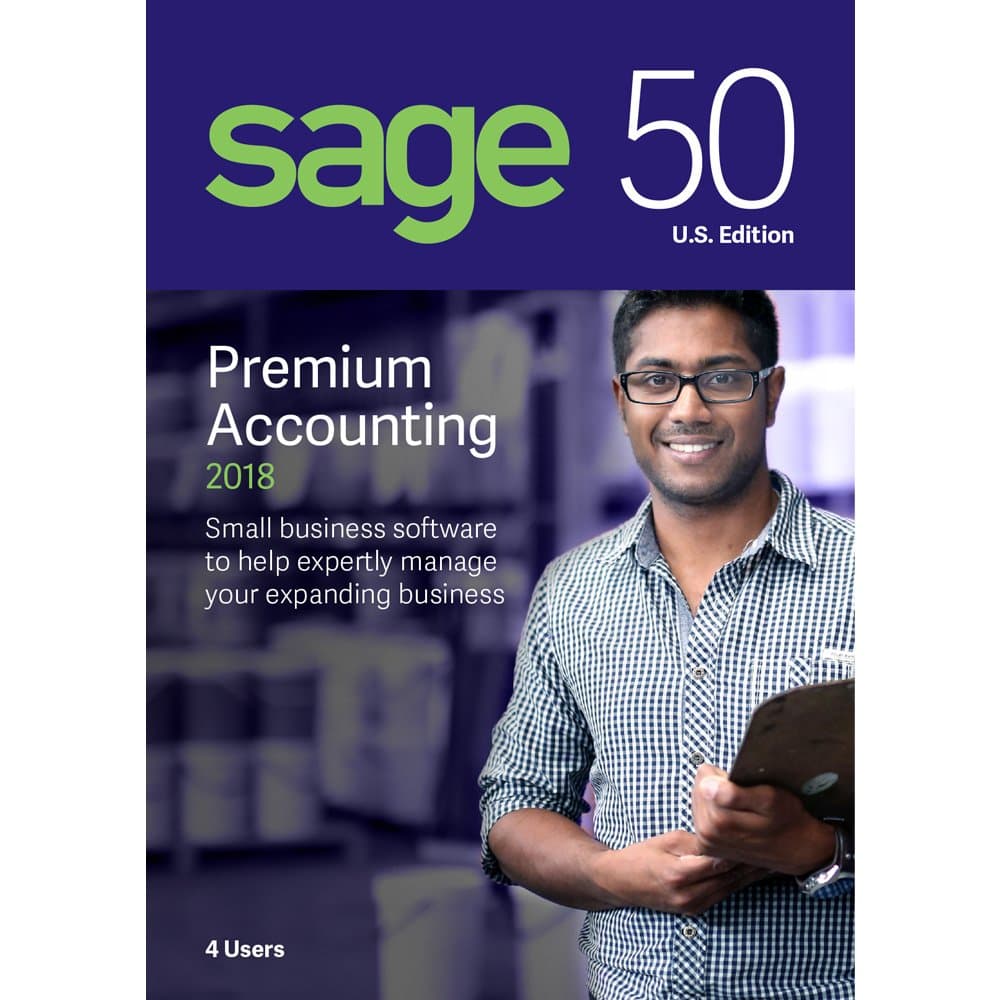 Sage 50 Premium Accounting 2018 U.S. 4-User (4-Users)