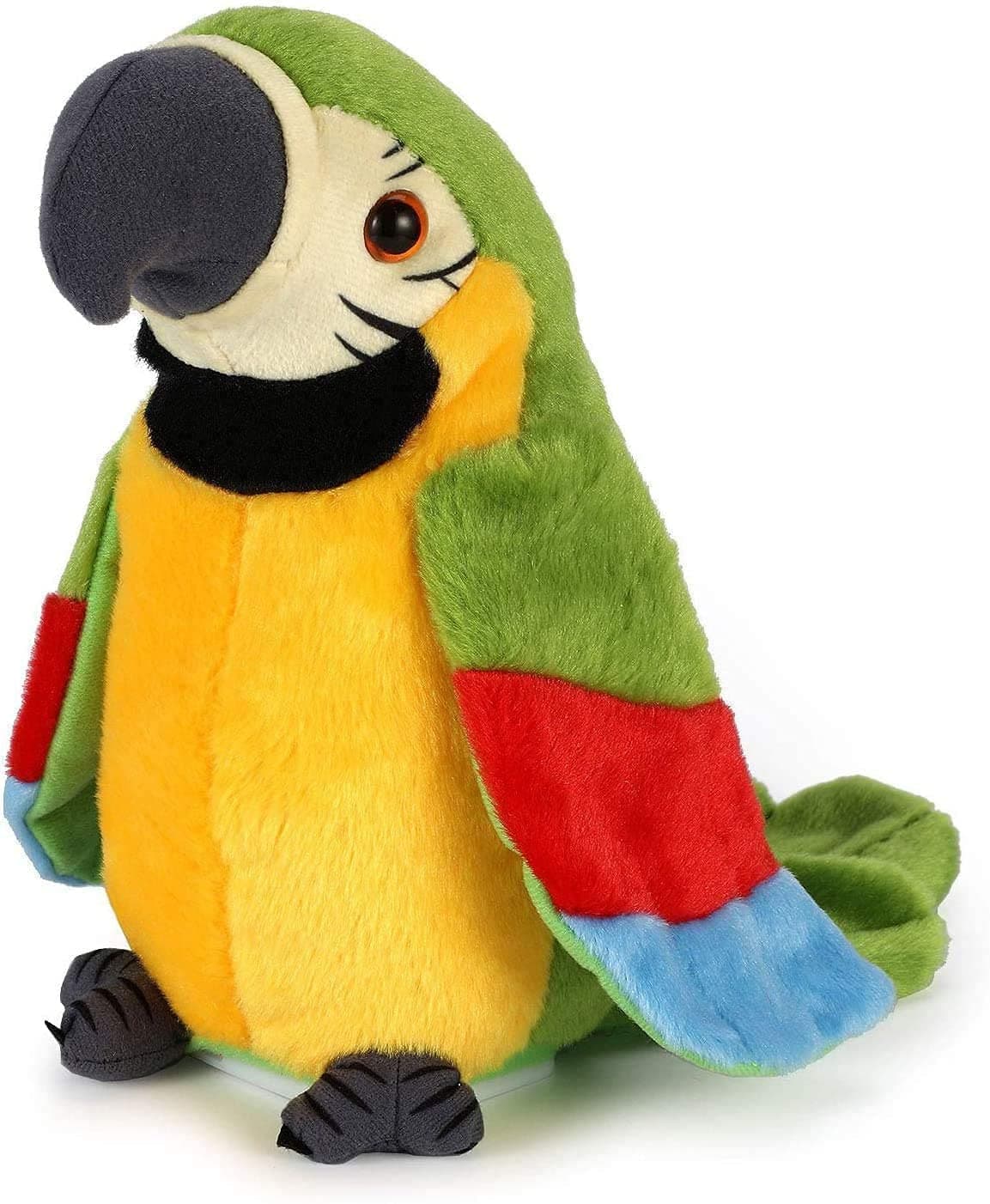 Showay ECVV Speaking Parrot Record Repeats Electronic Bird Talking Stuffed Animal Waving Wings Plush Toy Birthday Gift for Kids