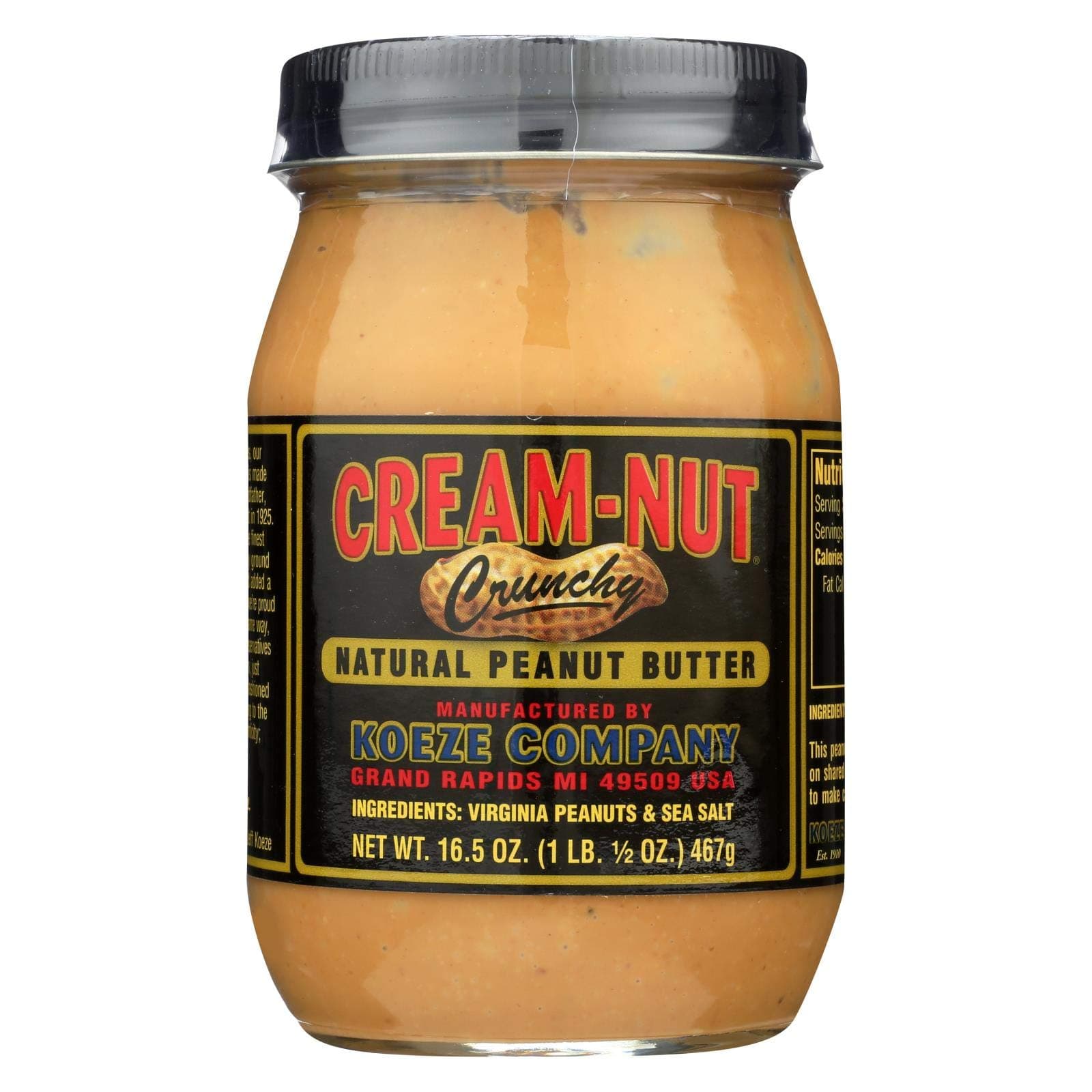 Cream Nut Peanut Butter Crnchy Ntrl
